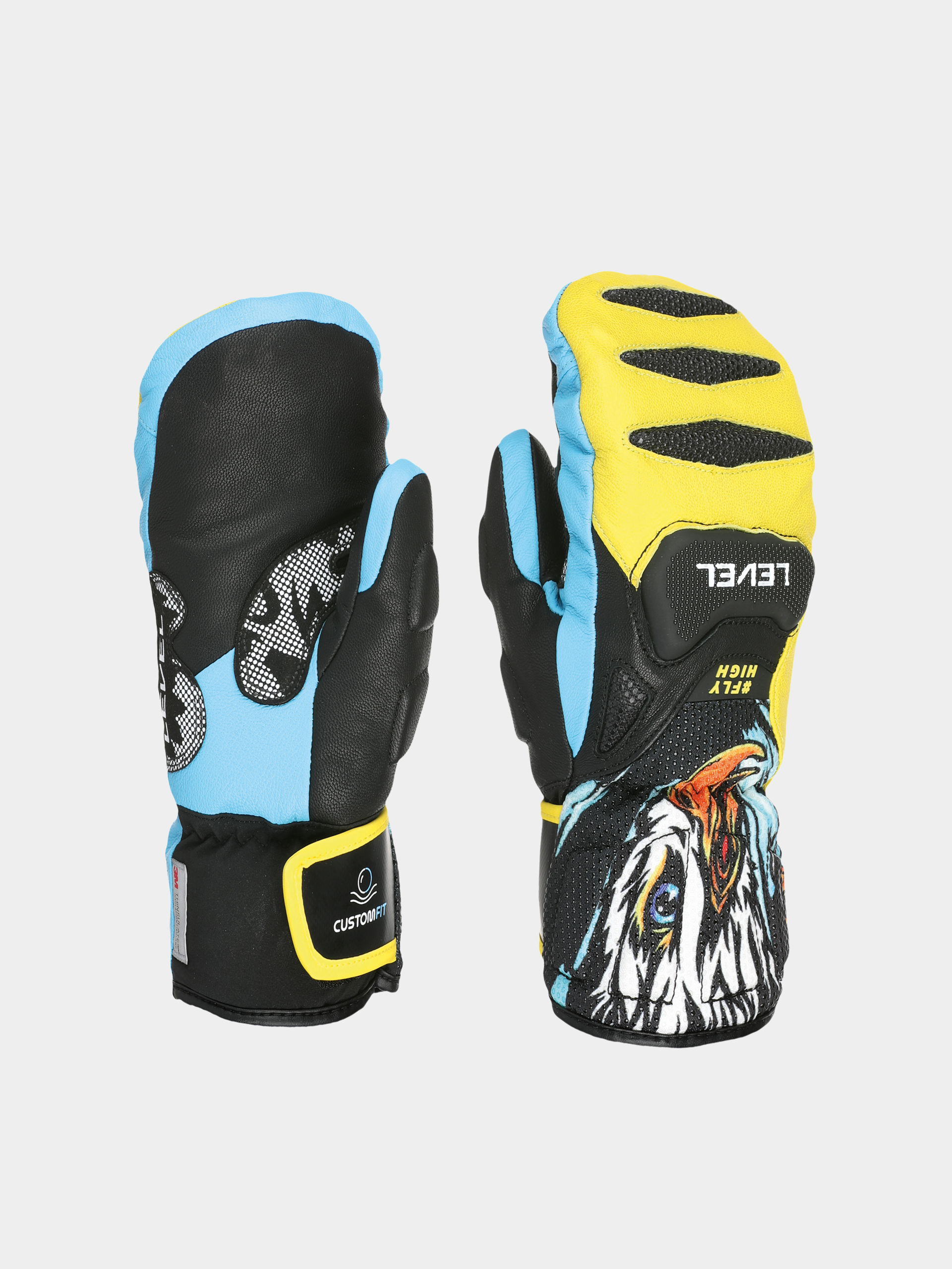 u0420u0443u043au0430u0432u0438u0446u0456 Level Sq Jr Cf Mitt JR (yellow blue)