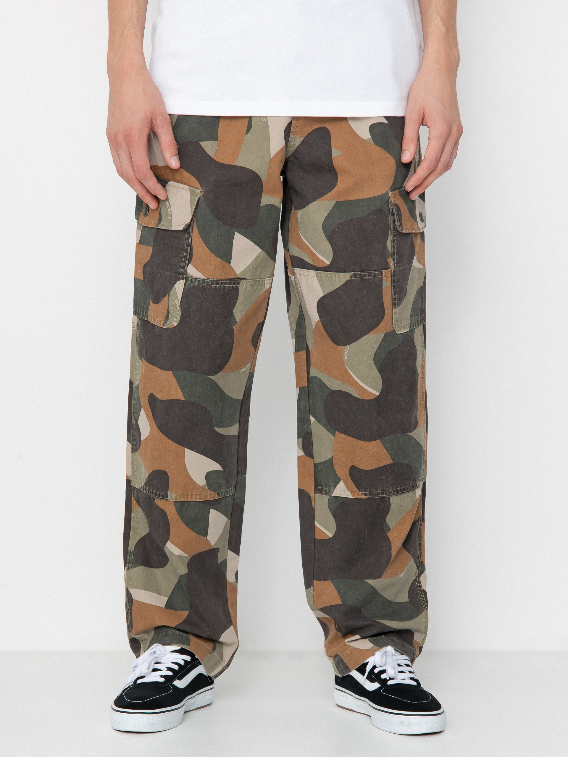 Штани Dickies Duck Canvas Camo Cargo - камуфляж (imperial green)