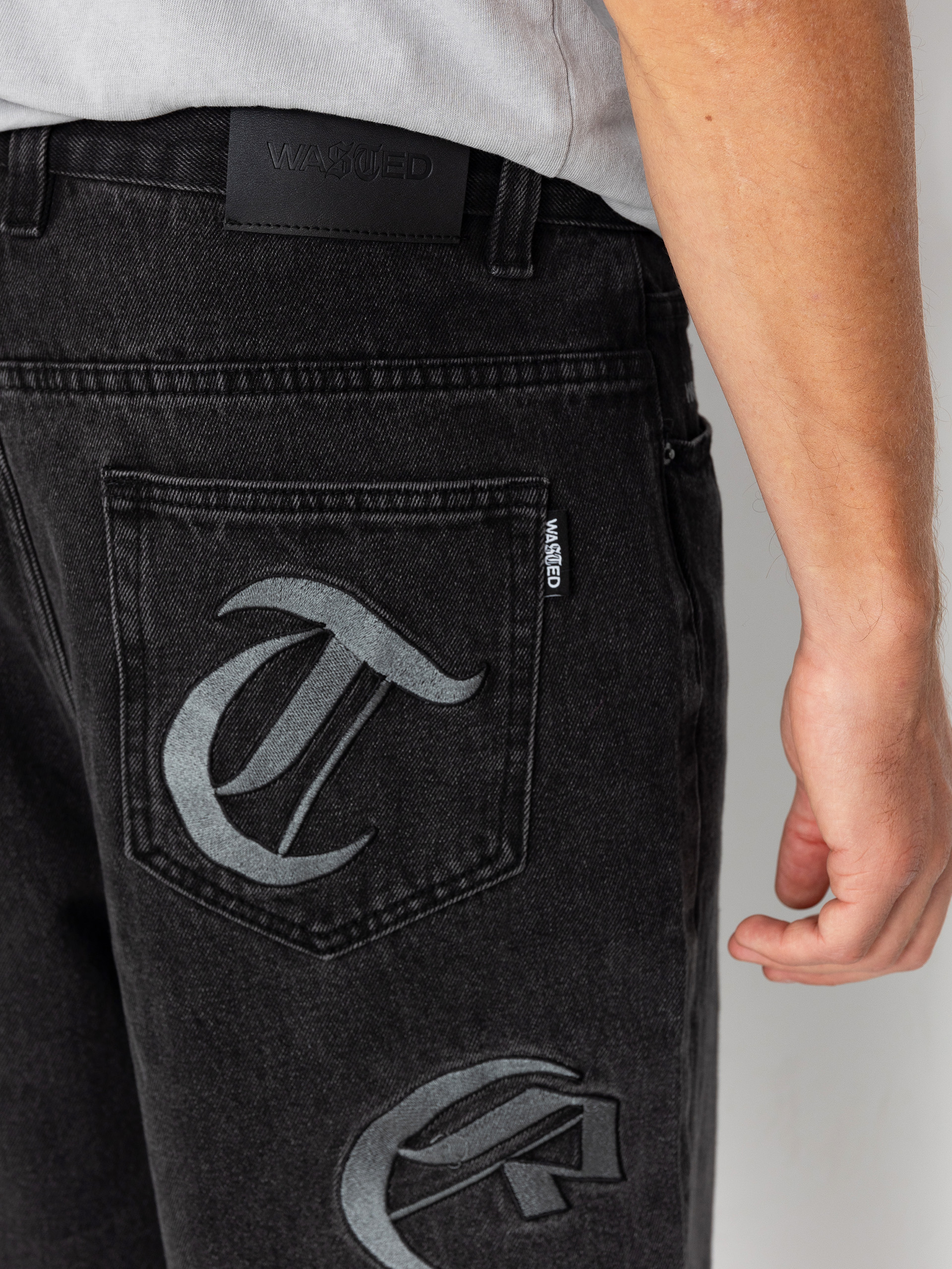 Штани Wasted Paris Kingdom Curve Casper (faded black)