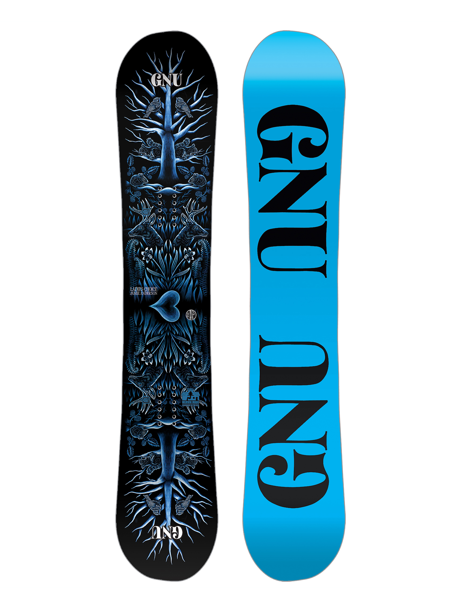 【21-22】GNU Ladies Choice Сноуборд Gnu Ladies Choice Wmn - блакитний, чорний (blue)