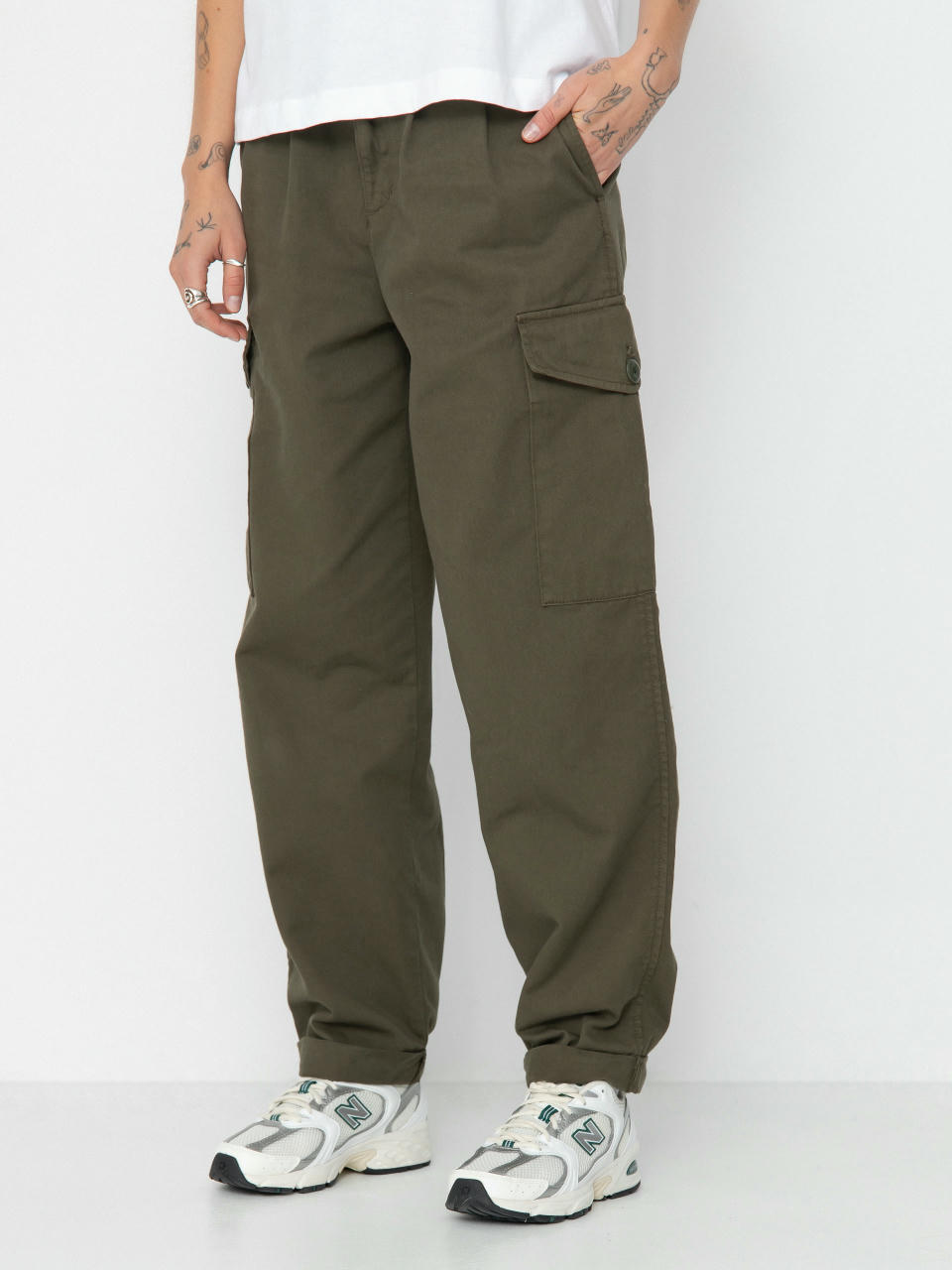 Штани Carhartt WIP Collins Wmn (office green)