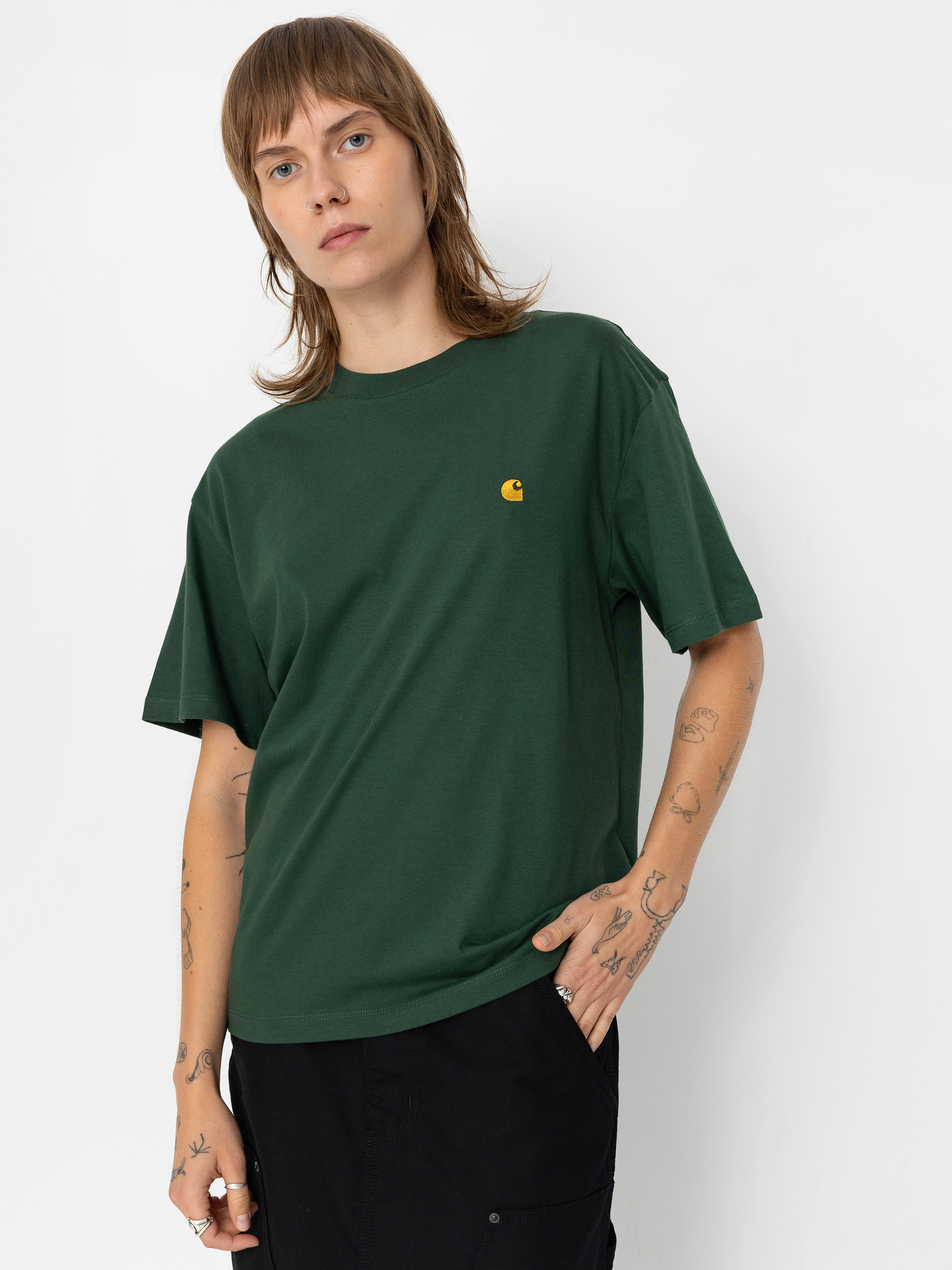 u0424u0443u0442u0431u043eu043bu043au0430 Carhartt WIP Chase Wmn (sycamore tree/gold)