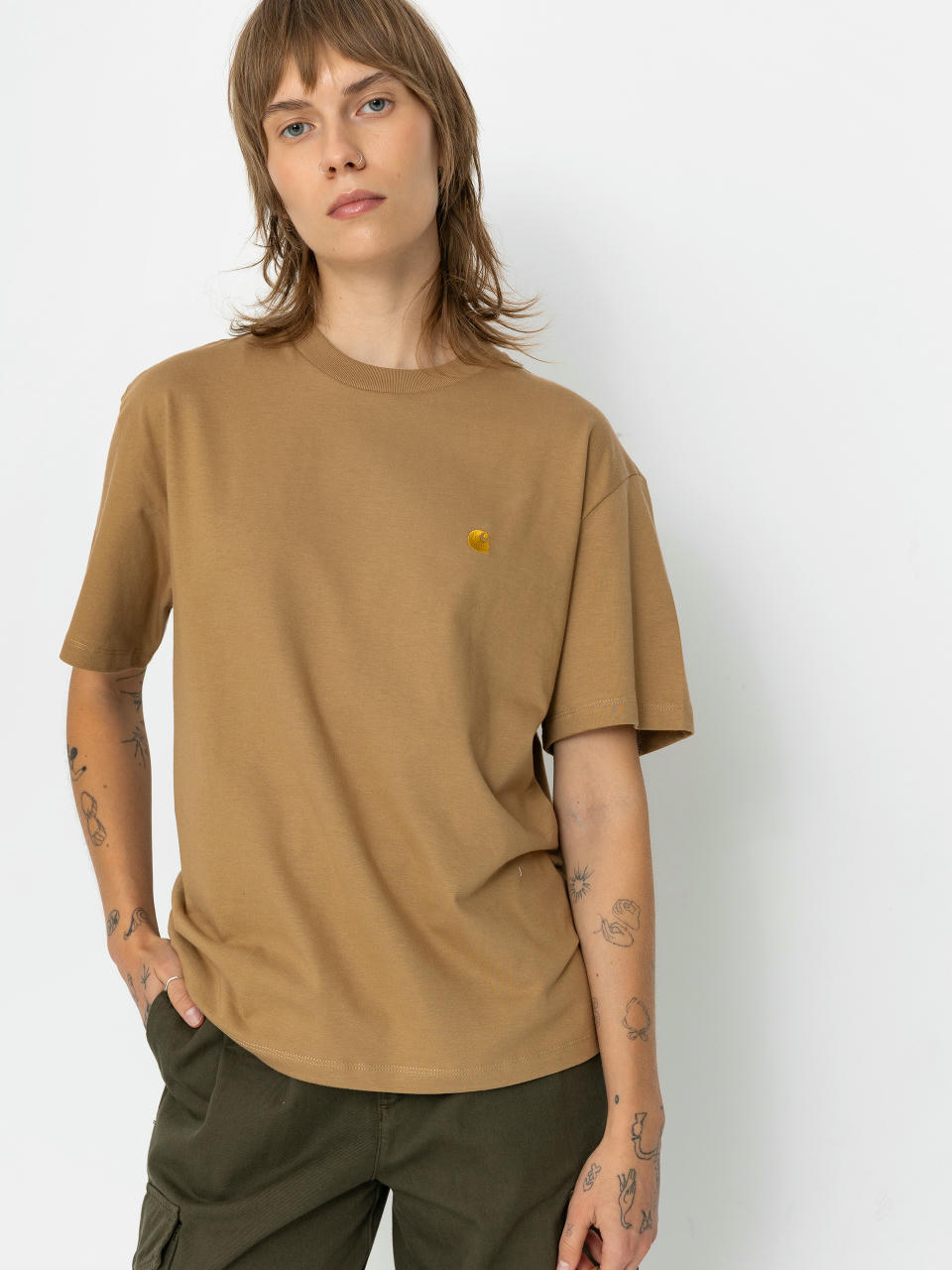 Футболка Carhartt WIP Chase Wmn (peanut/gold)