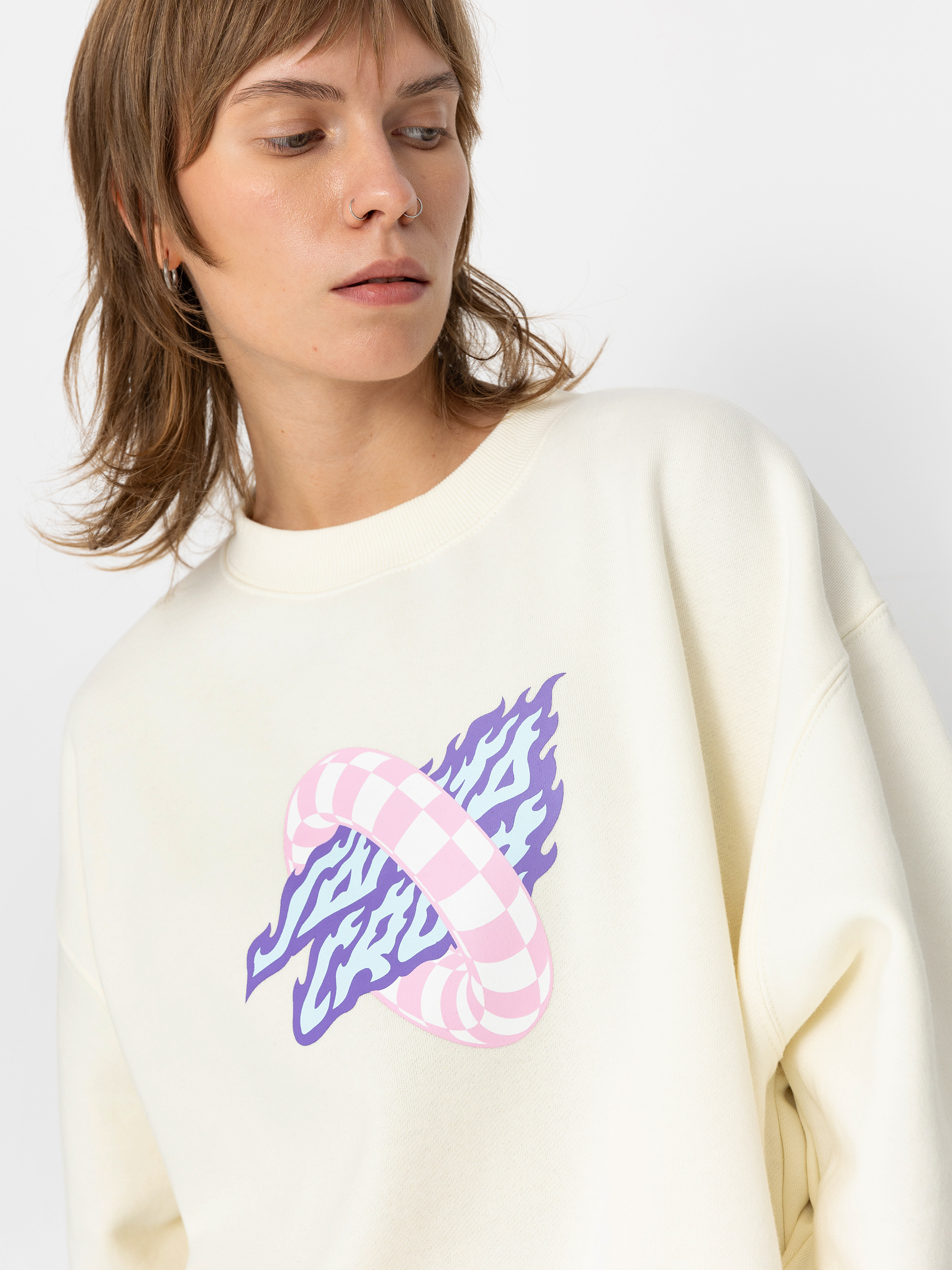 Світшот Santa Cruz Goal Flame Front Wmn (off white)