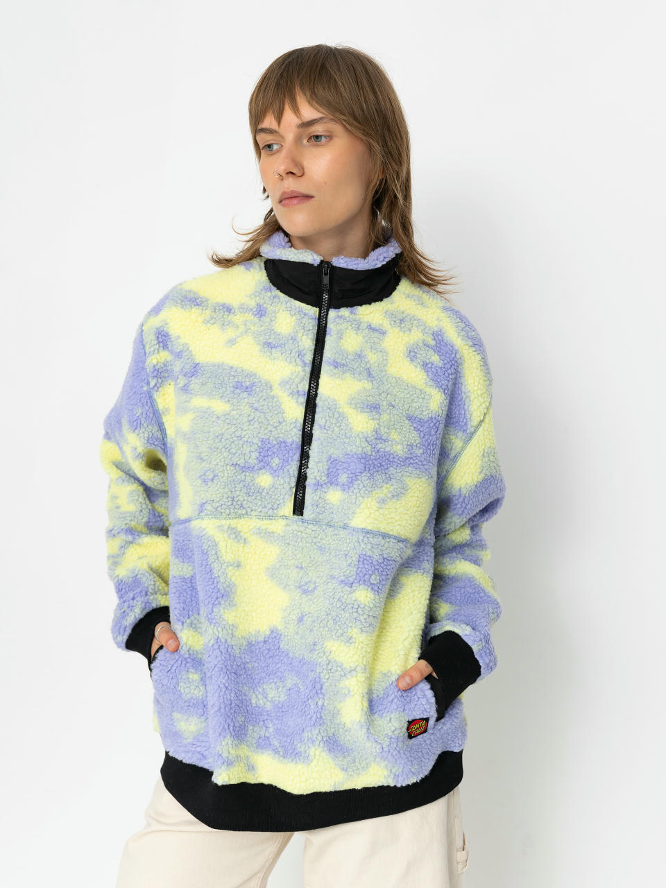 Куртка Santa Cruz Astra Sherpa Fleece Wmn (purple/yellow tie dye)