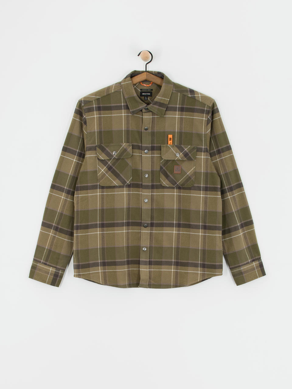 Сорочка Brixton Builders Bowery Str Wr Ls (dill/olive surplus/washed blac)