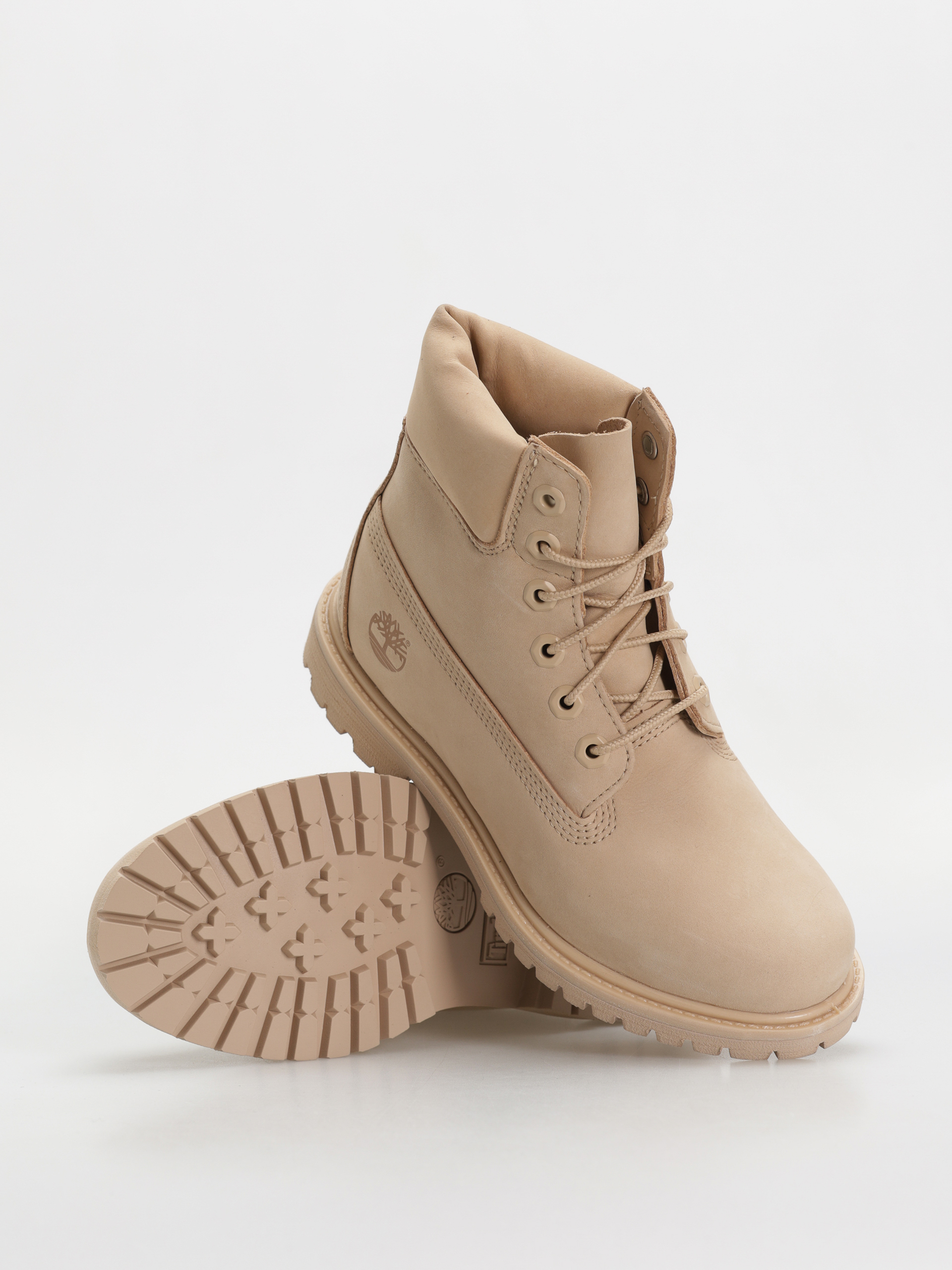 Зимове взуття Timberland Premium 6 Inch Lace Up Waterproof Wmn (light beige nubuck)