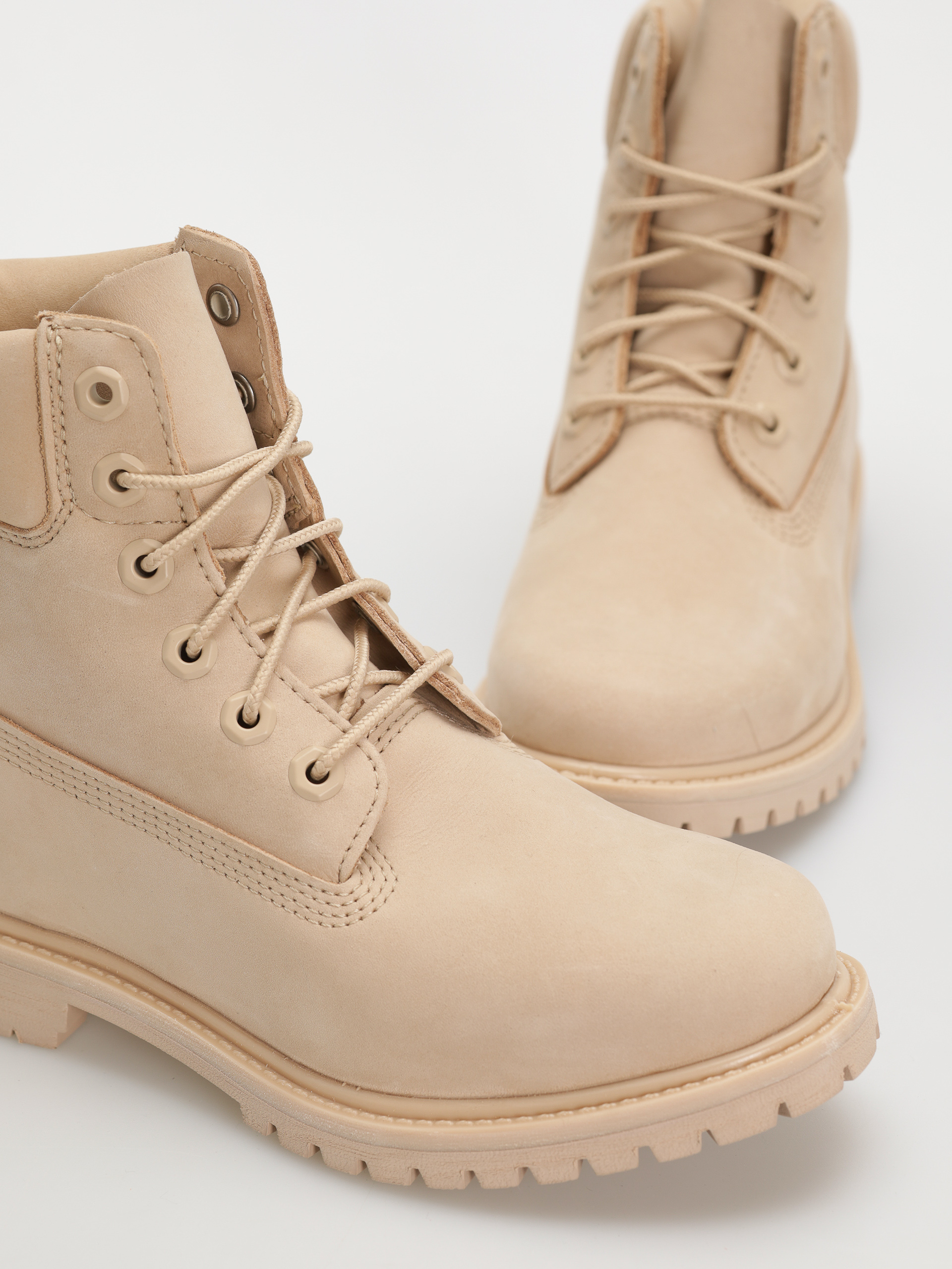 Зимове взуття Timberland Premium 6 Inch Lace Up Waterproof Wmn (light beige nubuck)