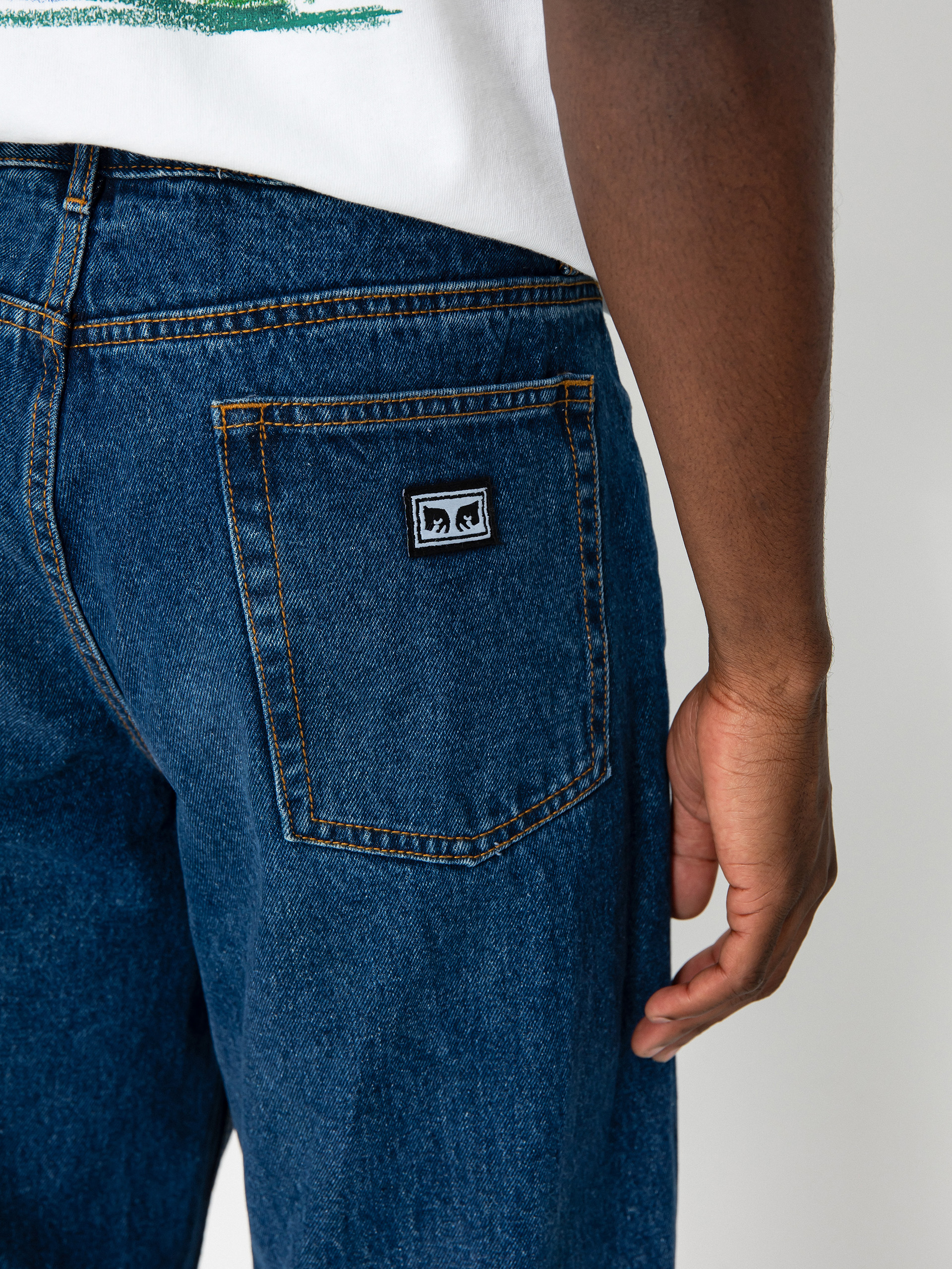 Штани OBEY Hardwork Denim (stonewash indigo)