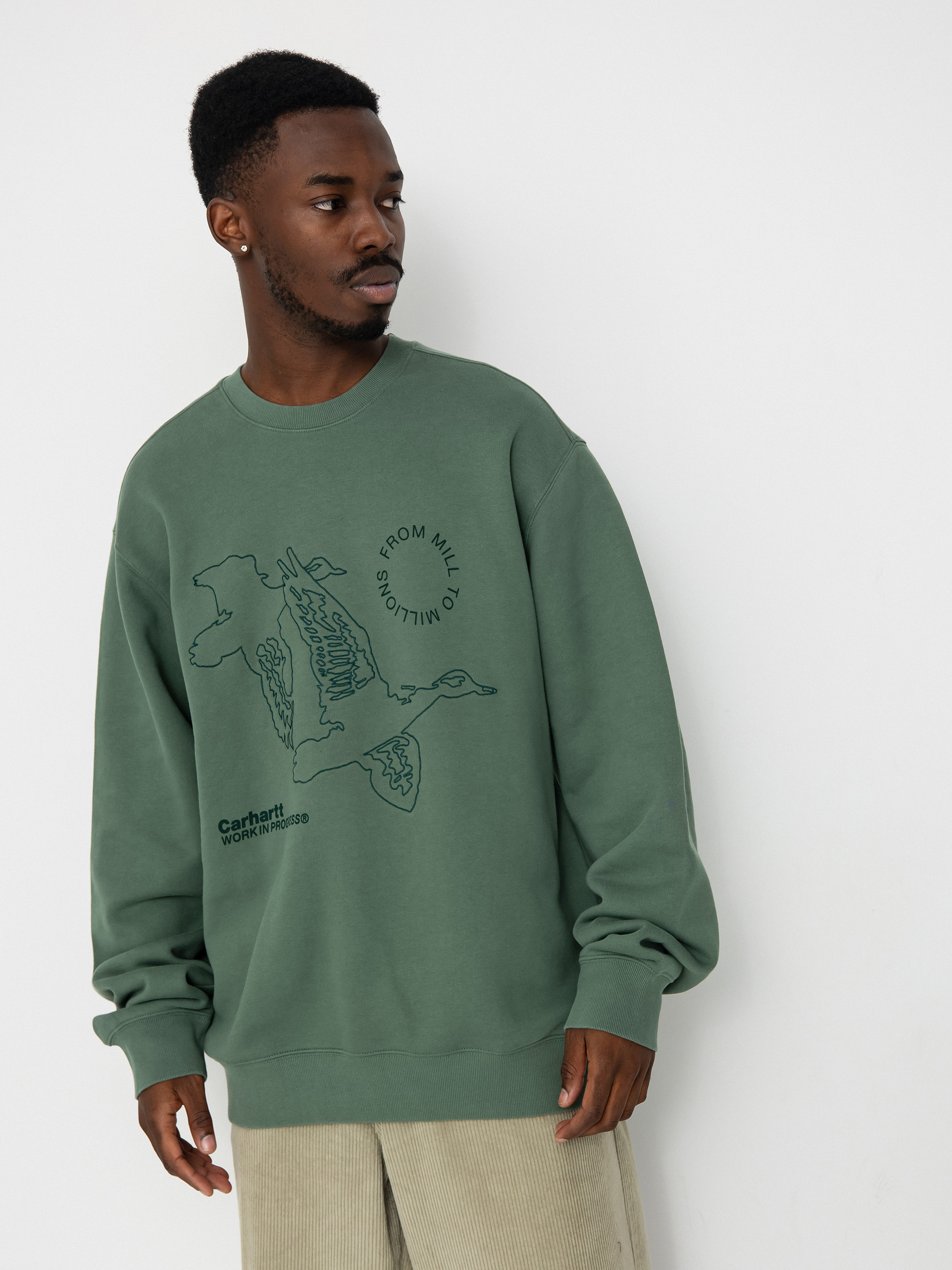 Світшот Carhartt WIP Flying Ducks (duck green)