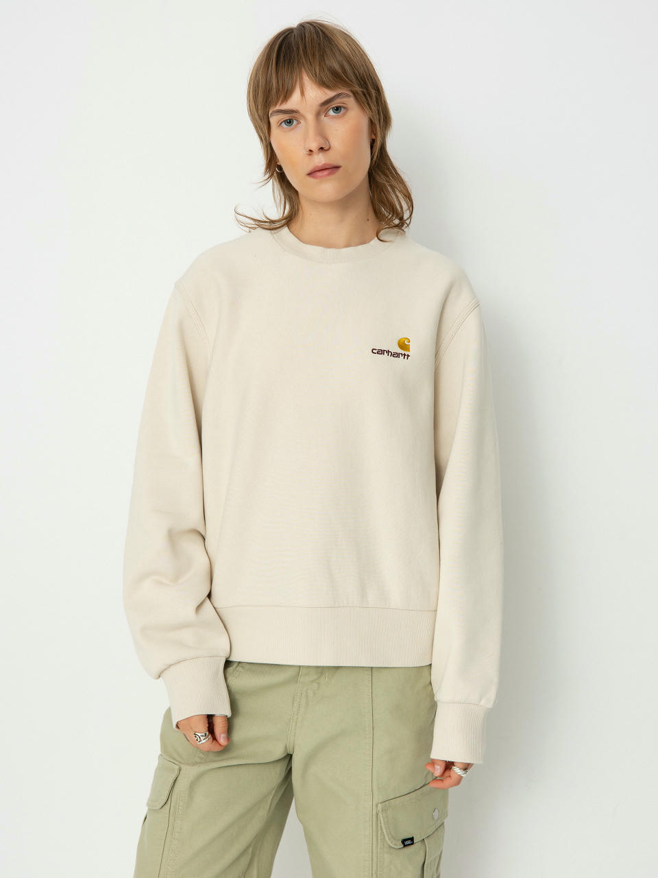 Світшот Carhartt WIP American Script Wmn (moonbeam)