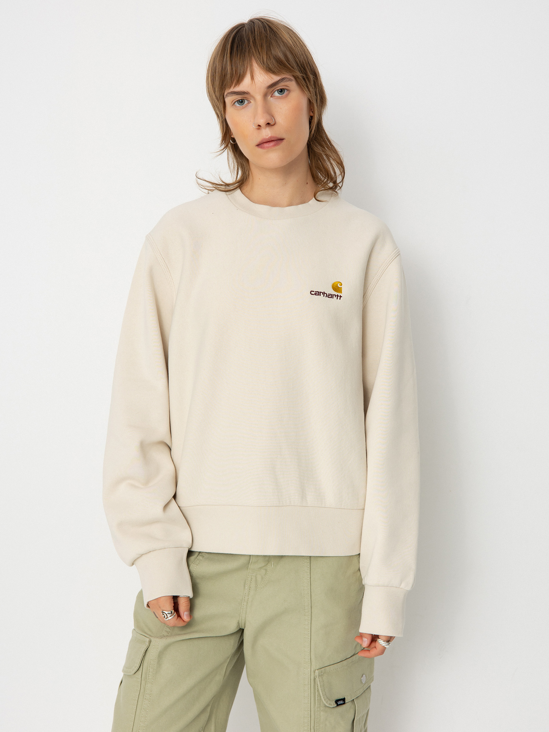 Світшот Carhartt WIP American Script Wmn (moonbeam)