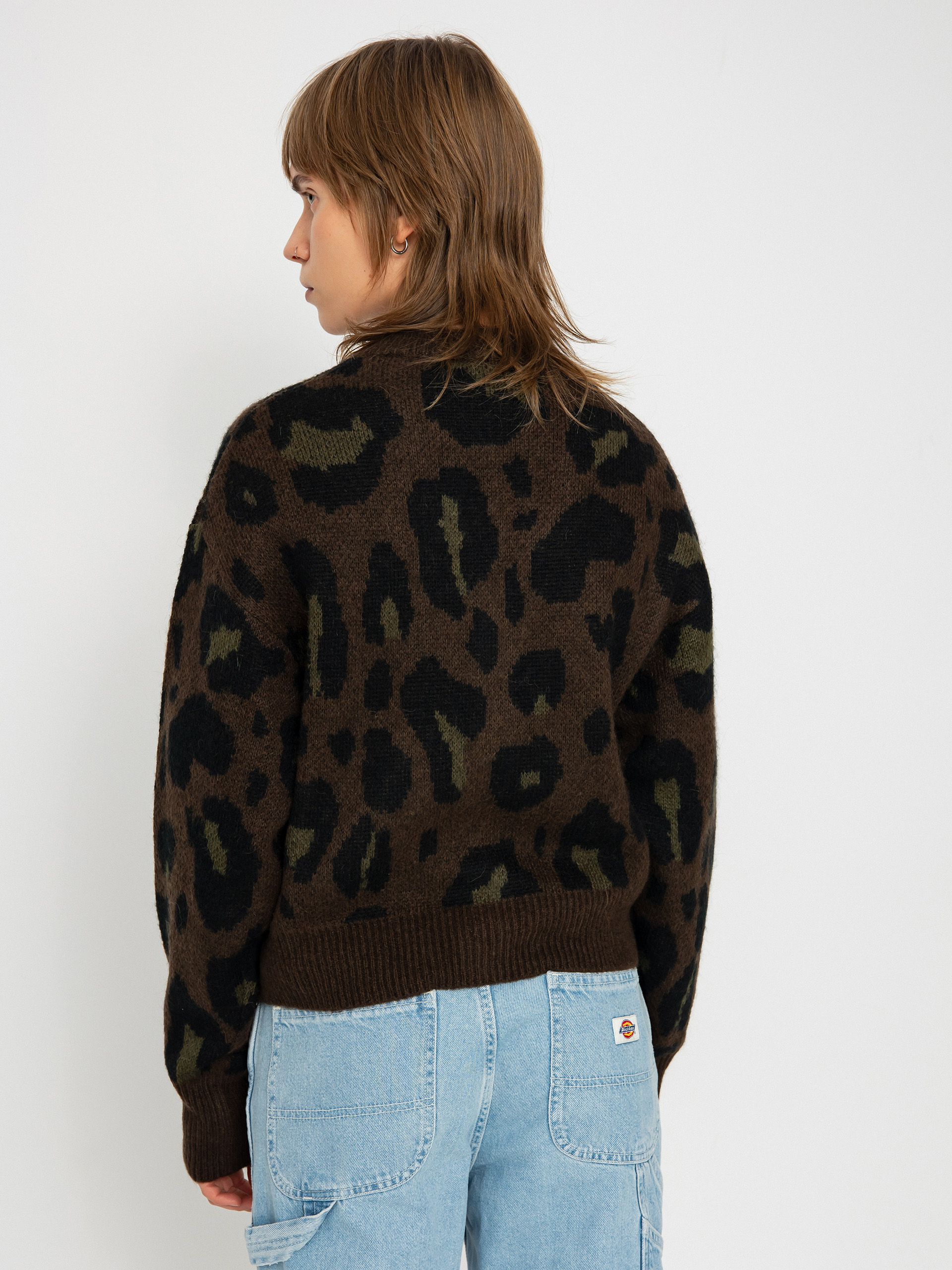 Светр Carhartt WIP Merton Cardigan Wmn (camo leo jacquard/tamarind)