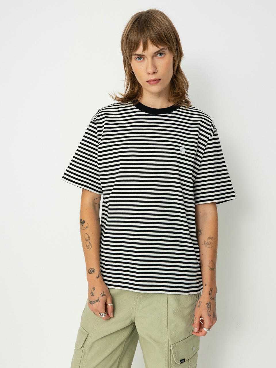 Футболка Carhartt WIP Verner Wmn (verner stripe/black/wax)