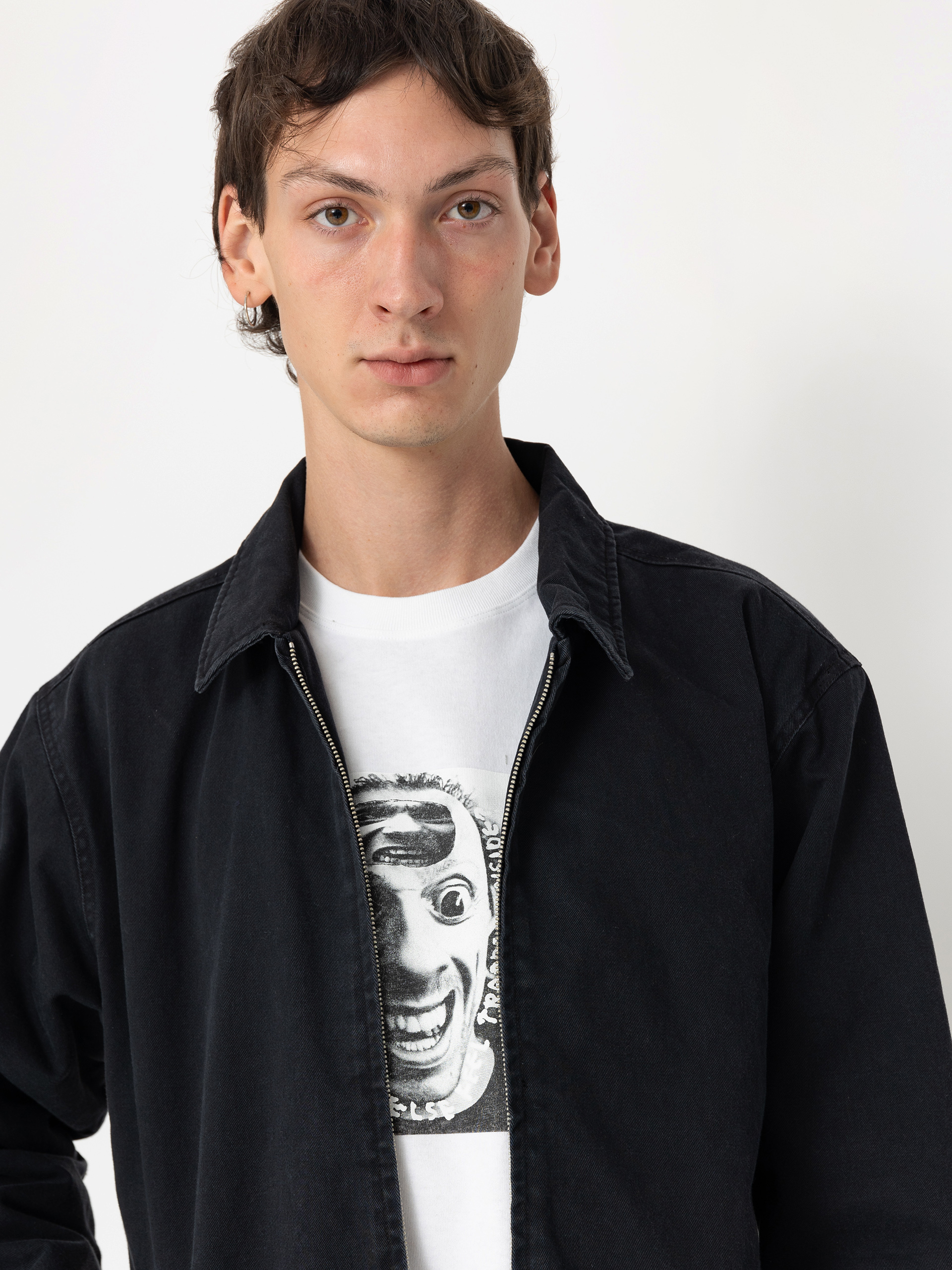 Куртка OBEY Head Jazz Zip Up (digital black faded wash)