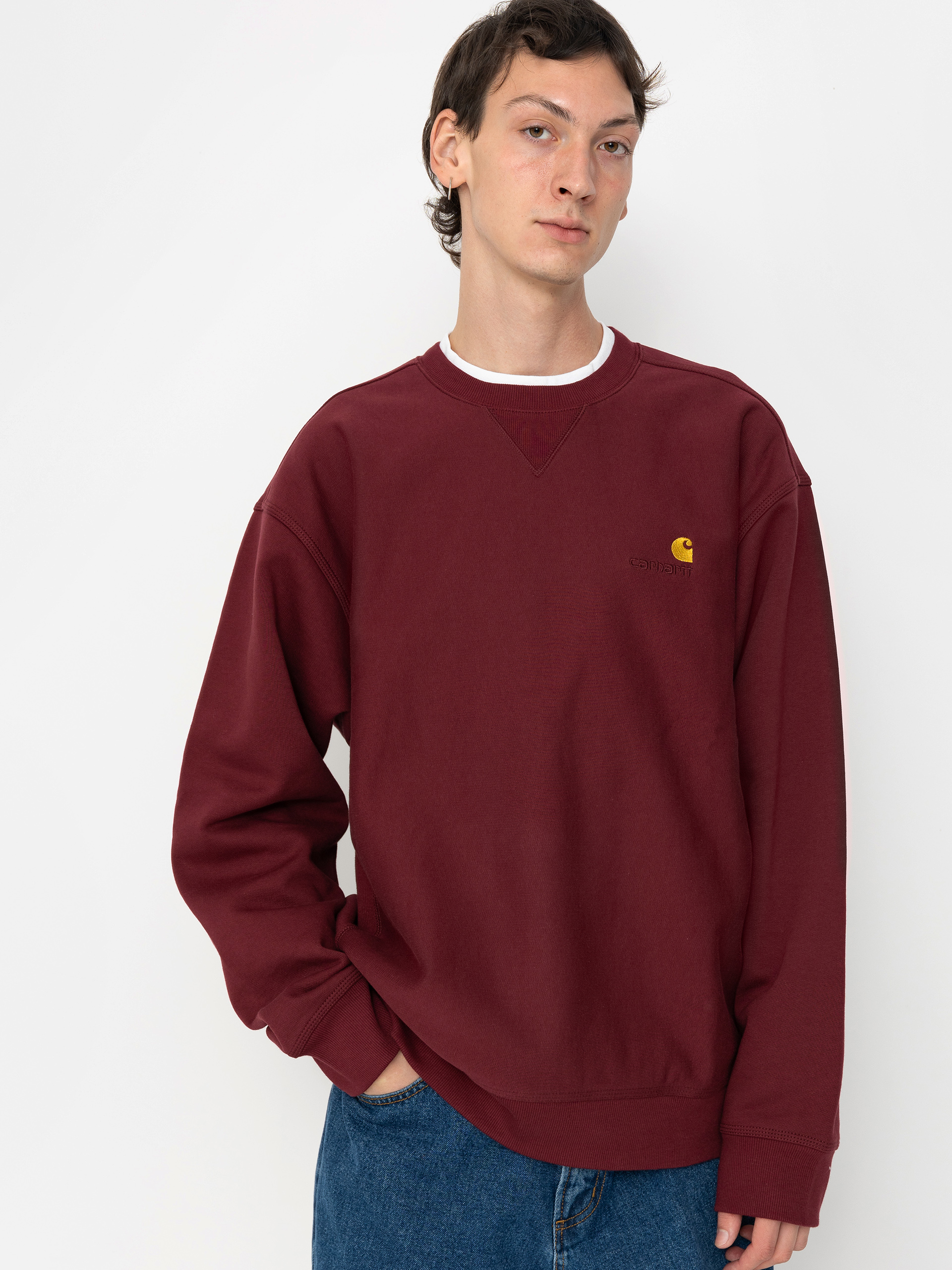 Світшот Carhartt WIP American Script (malbec)