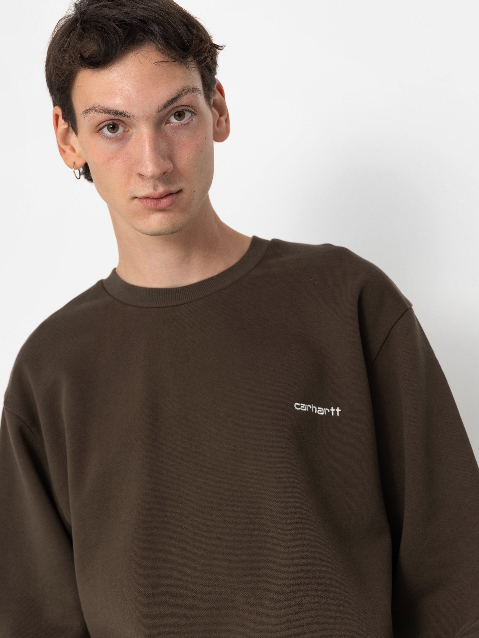 Світшот Carhartt WIP Script Embroidery (cypress/white)