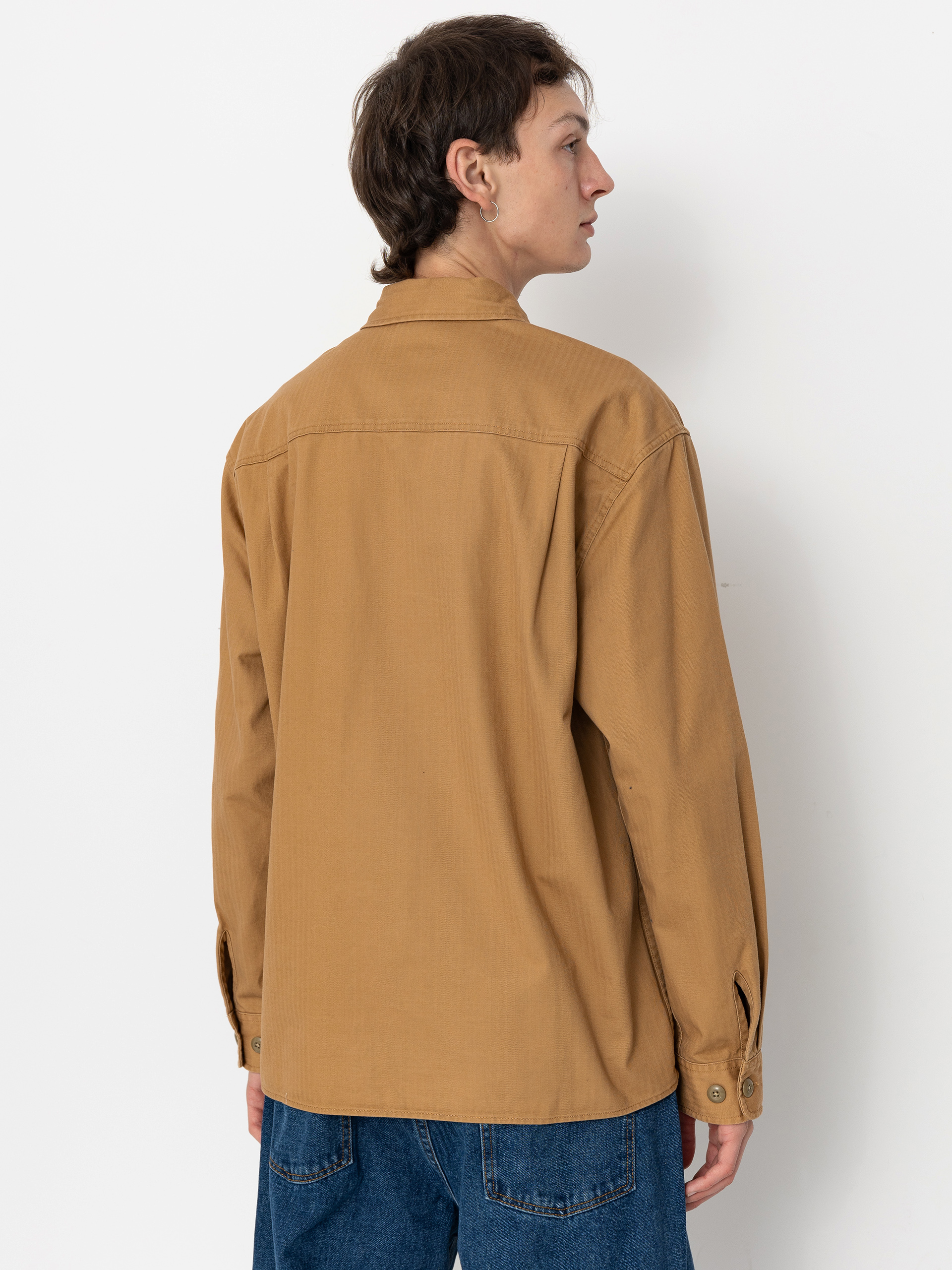 Сорочка Brixton Selden Overshirt (tobacco brown worn wash)