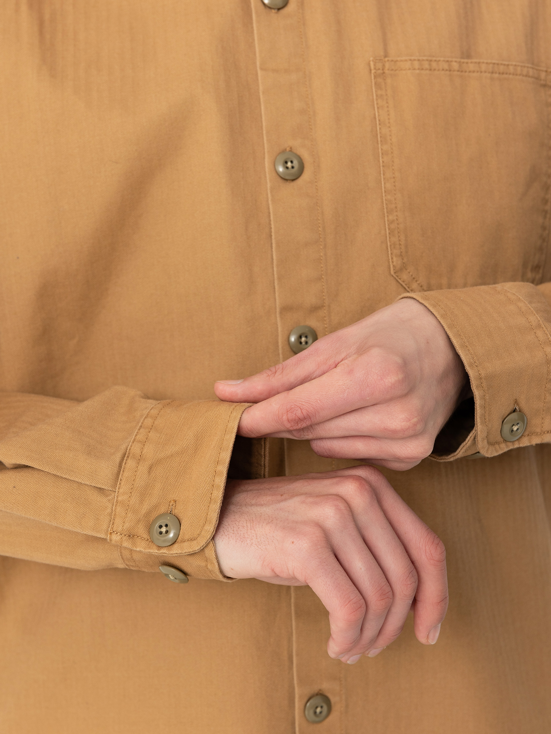 Сорочка Brixton Selden Overshirt (tobacco brown worn wash)