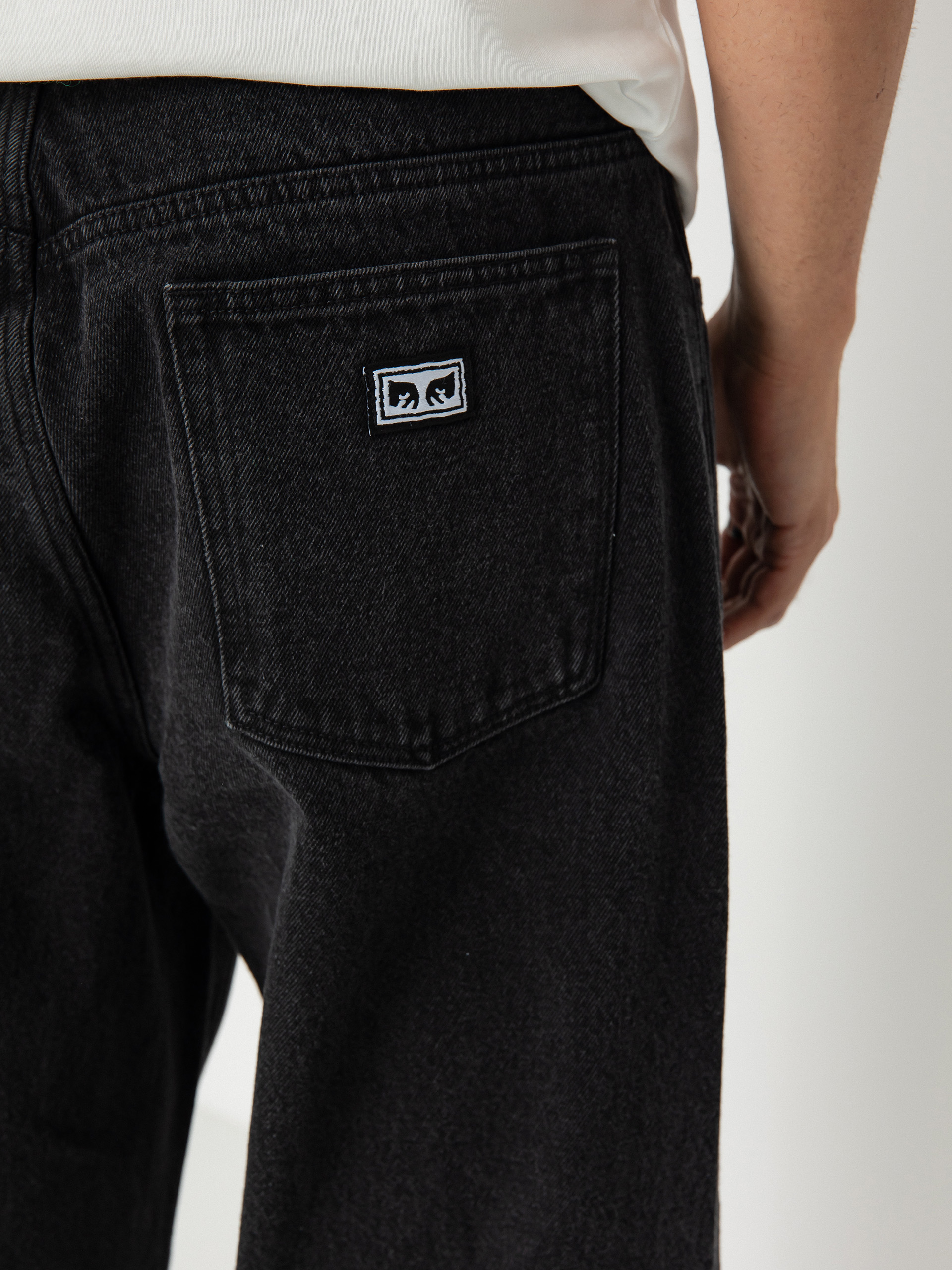 Штани OBEY Bigwig Baggy Denim (faded black)