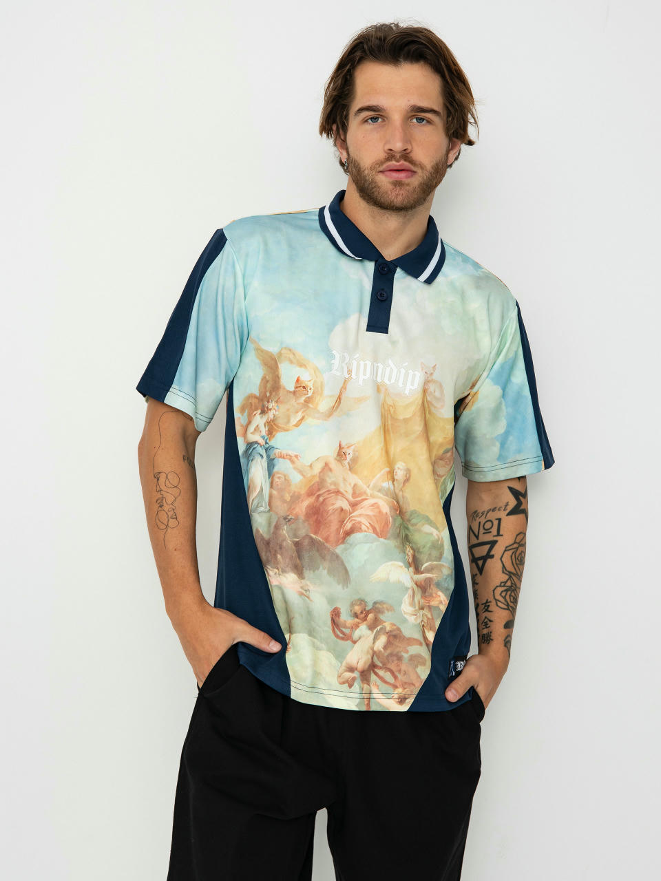 Футболка RipNDip Heavens Waiting Soccer Jersey (navy multi)