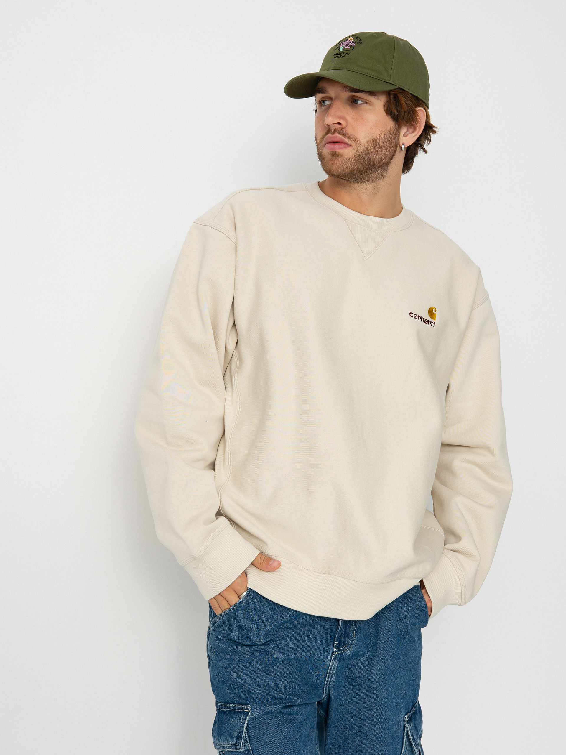 Світшот Carhartt WIP American Script (moonbeam)