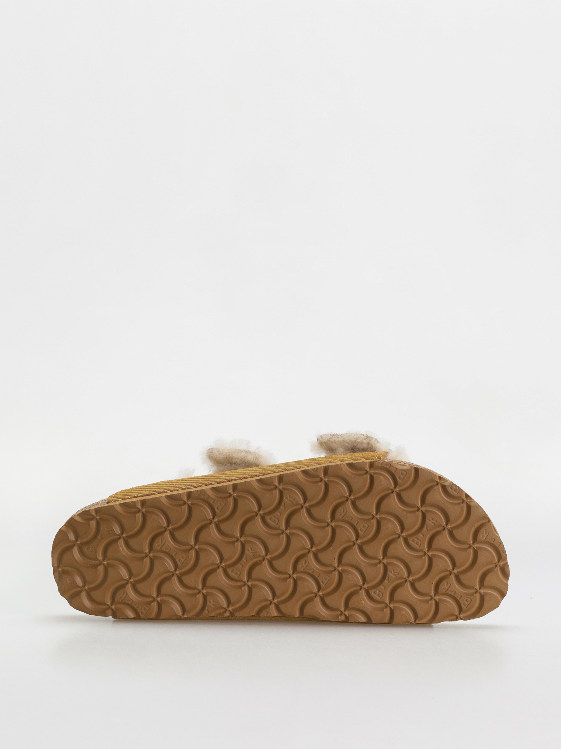 Шльопанці Birkenstock Arizona Fell Suede Leather Fur Narrow Wmn (corduroy cork brown)