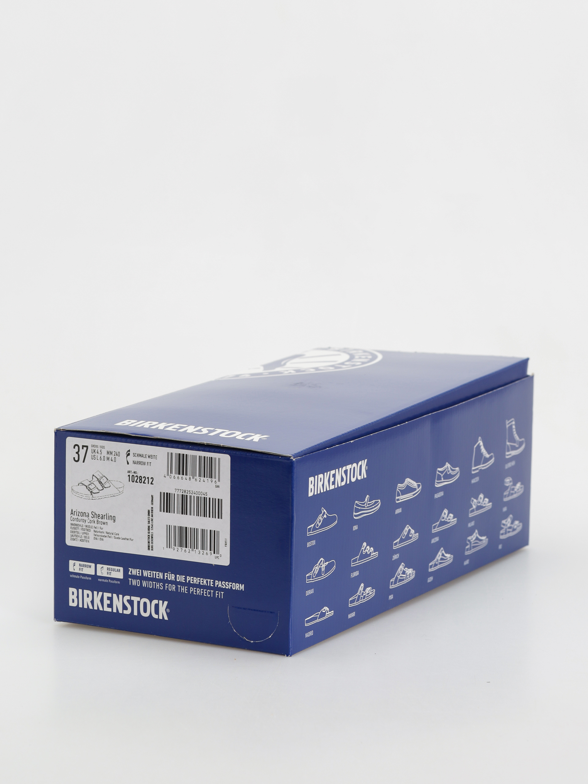 Шльопанці Birkenstock Arizona Fell Suede Leather Fur Narrow Wmn (corduroy cork brown)