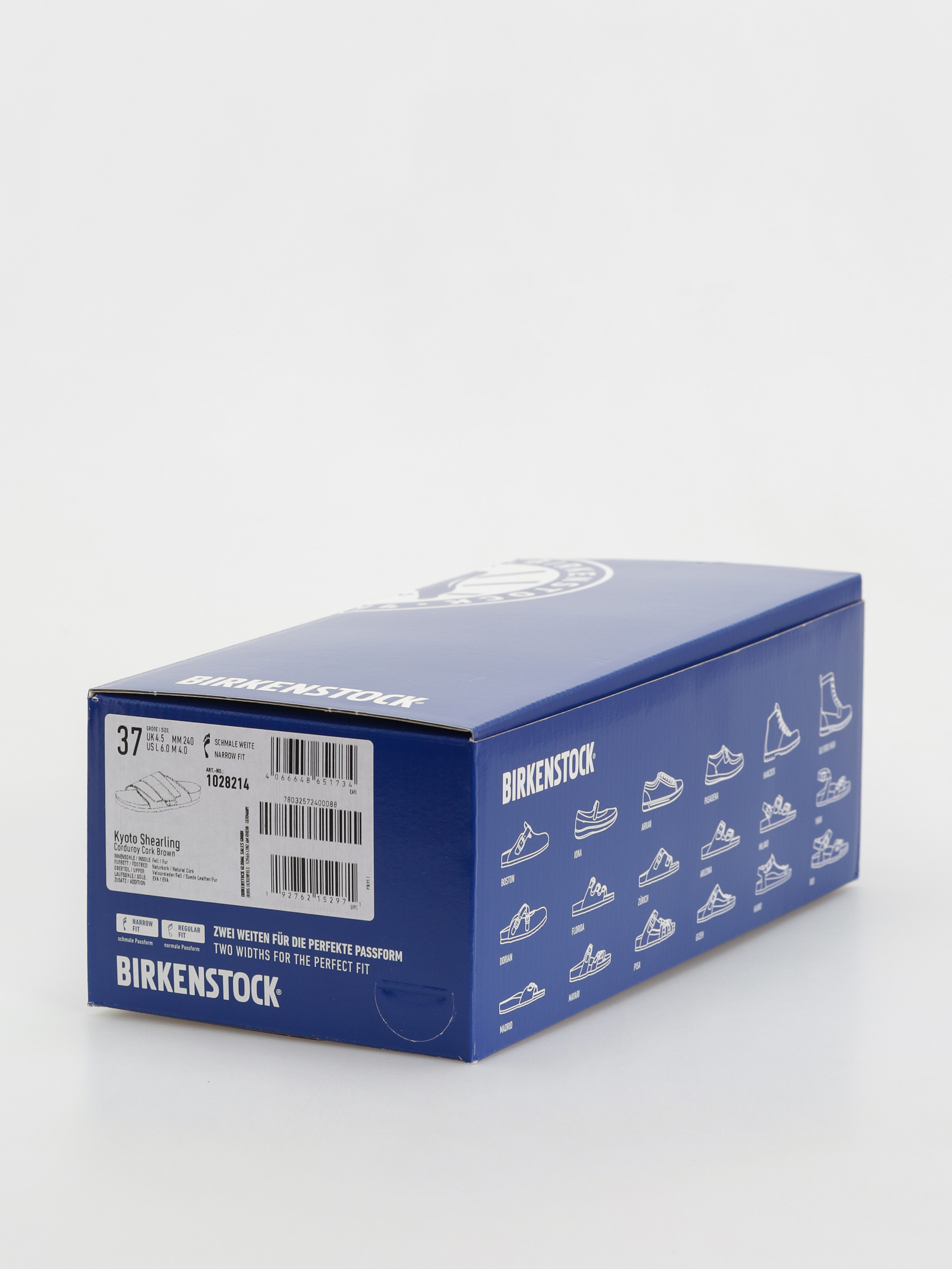 Шльопанці Birkenstock Kyoto Shearling Suede Leather Fur Narrow Wmn (corduroy cork brown)