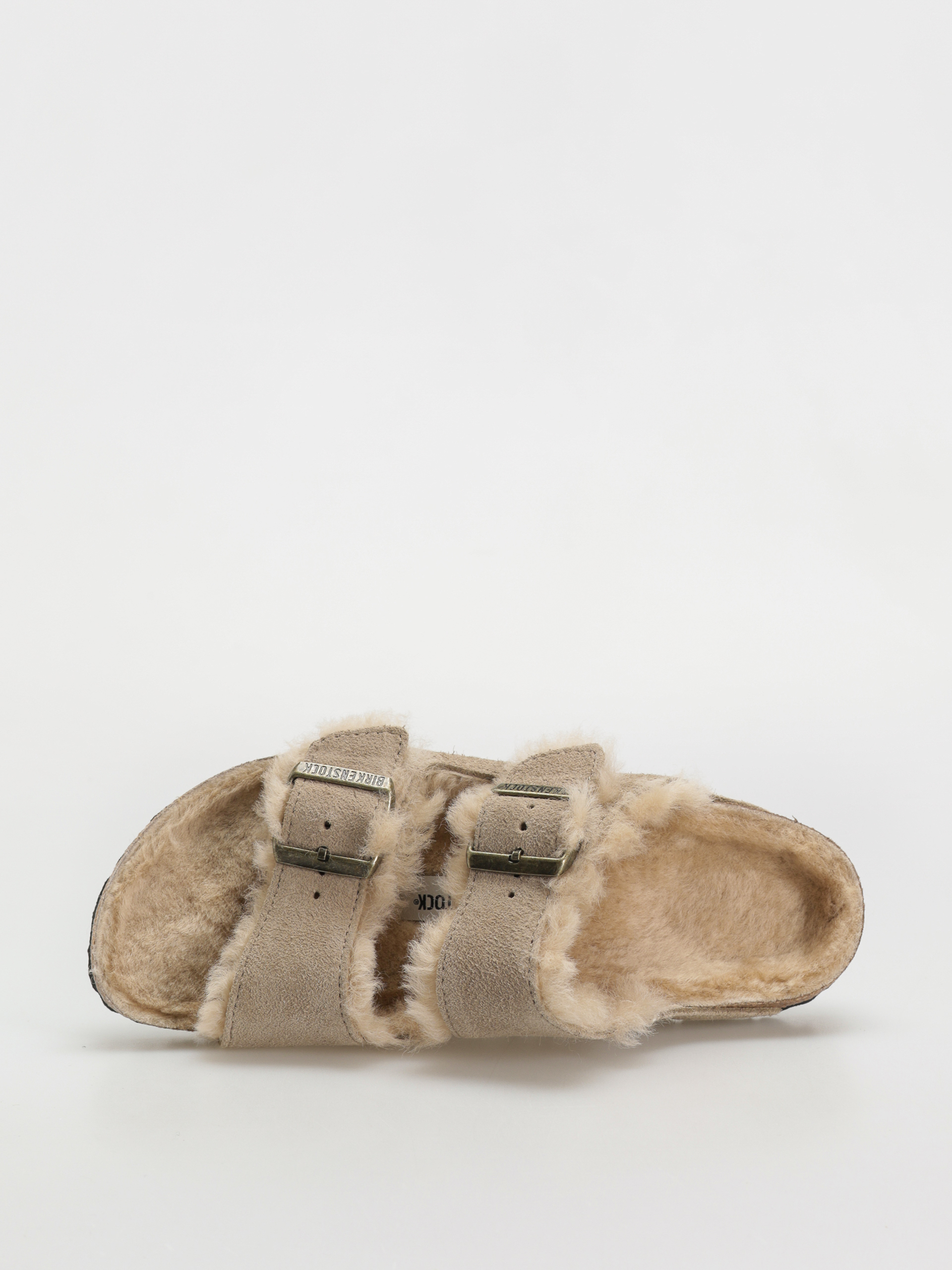 Шльопанці Birkenstock Arizona Shearling Suede Leather Fur Narrow Wmn (taupe)