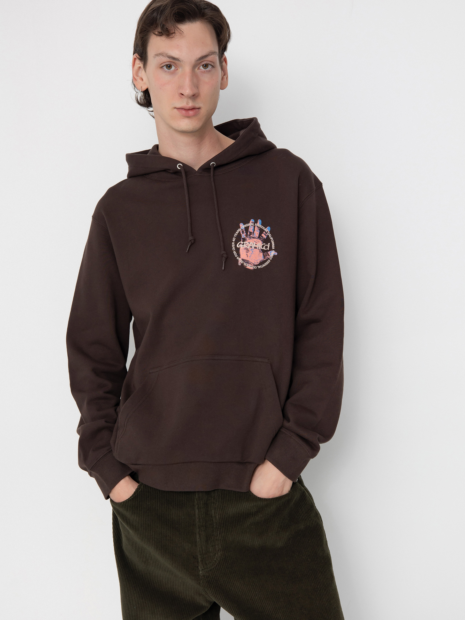 Худі Gramicci Climber’S Hand HD (dark brown)