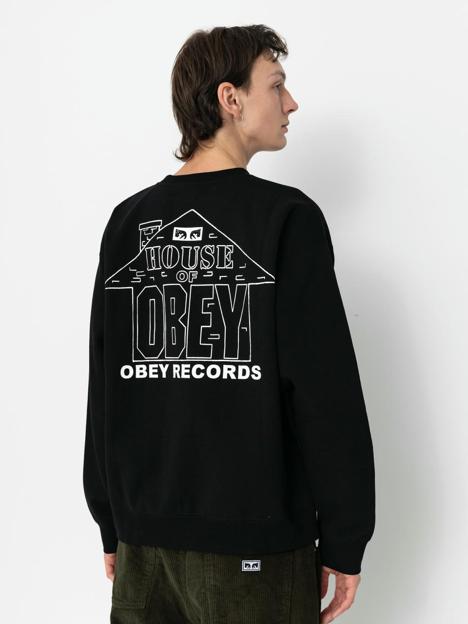 Світшот OBEY House Of Obey Records (black)