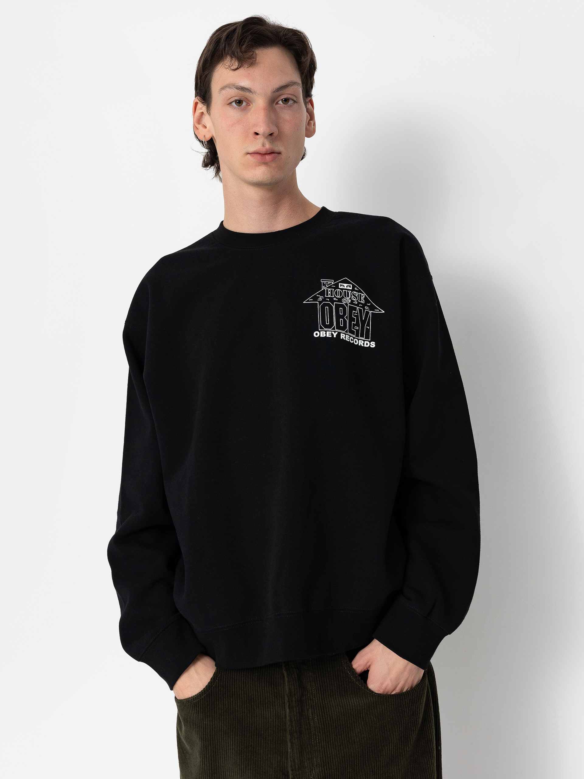 Світшот OBEY House Of Obey Records (black)