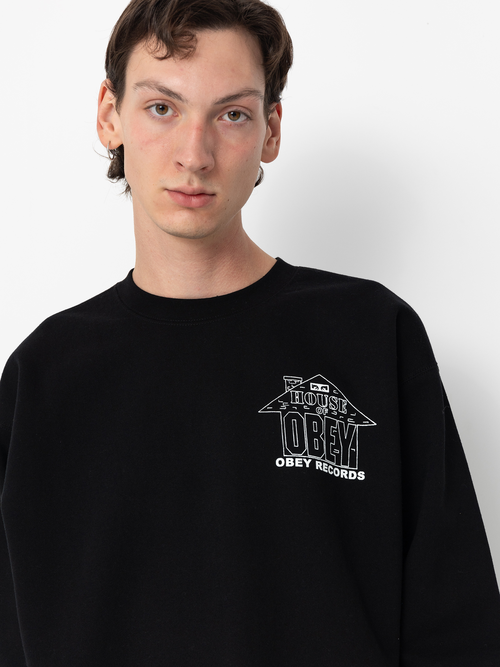 Світшот OBEY House Of Obey Records (black)