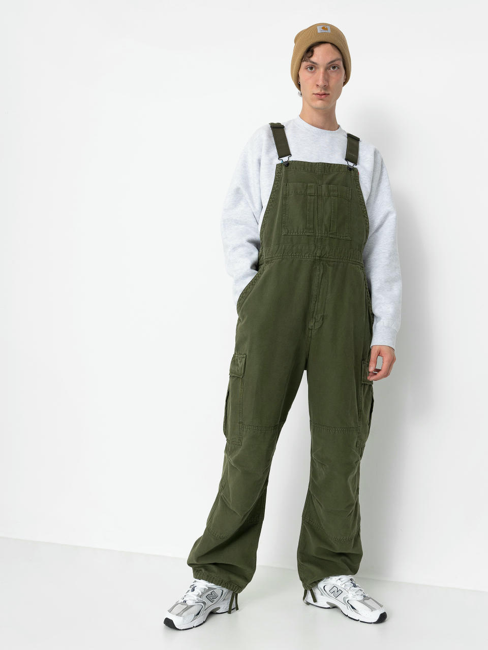 Штани Carhartt WIP Cargo Bib Overall (tarragon)