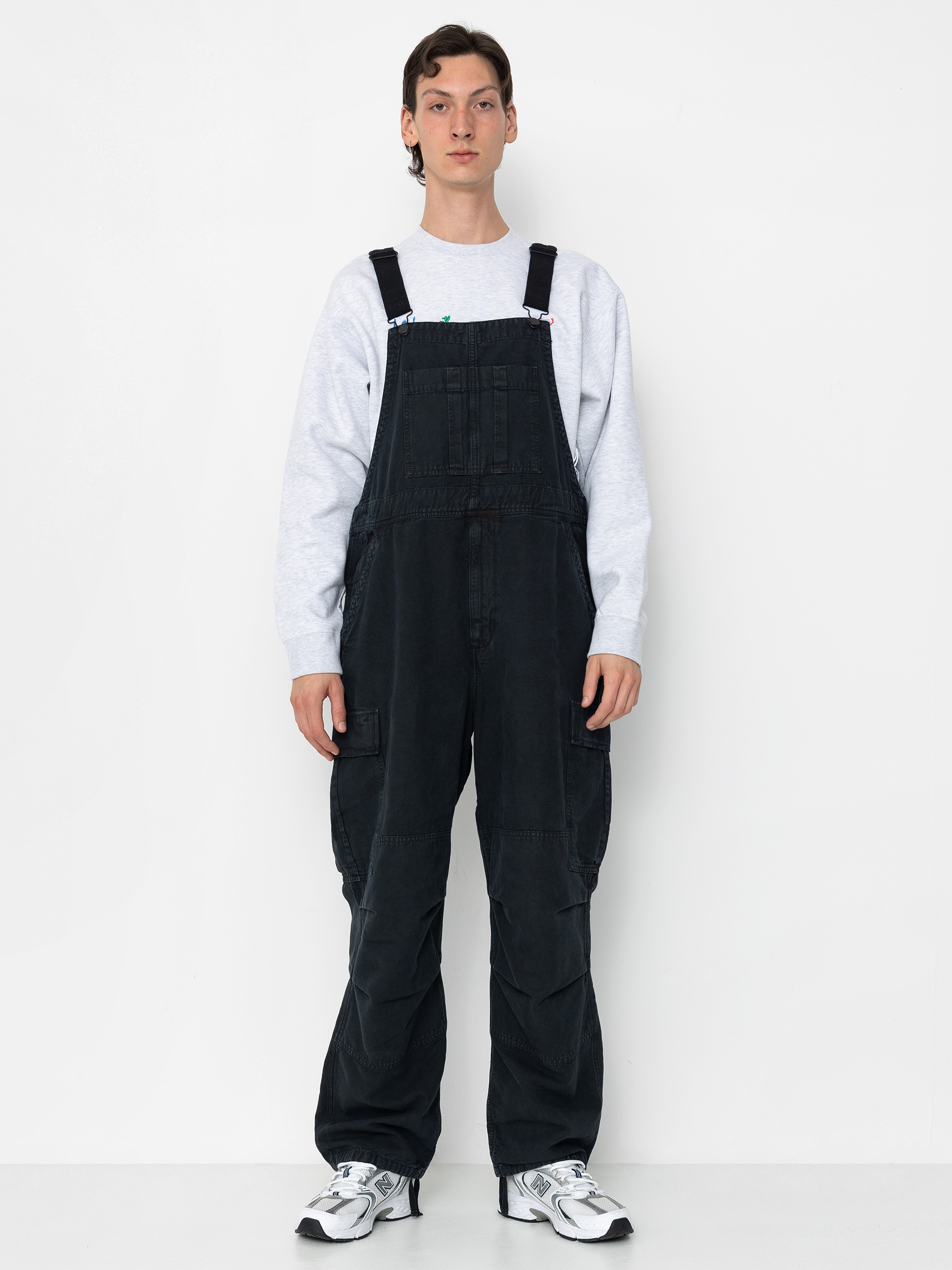 Штани Carhartt WIP Cargo Bib Overall - чорний (black)