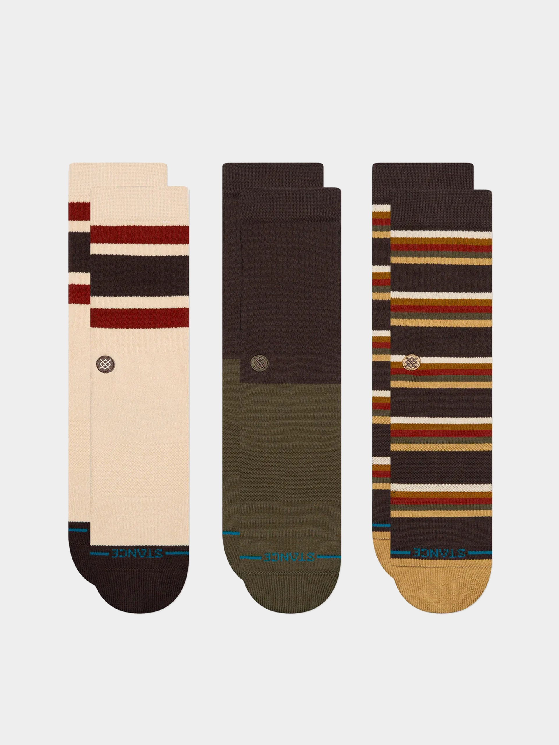  Шкарпетки Stance Mill House 3 Pack Crew (dark brown)