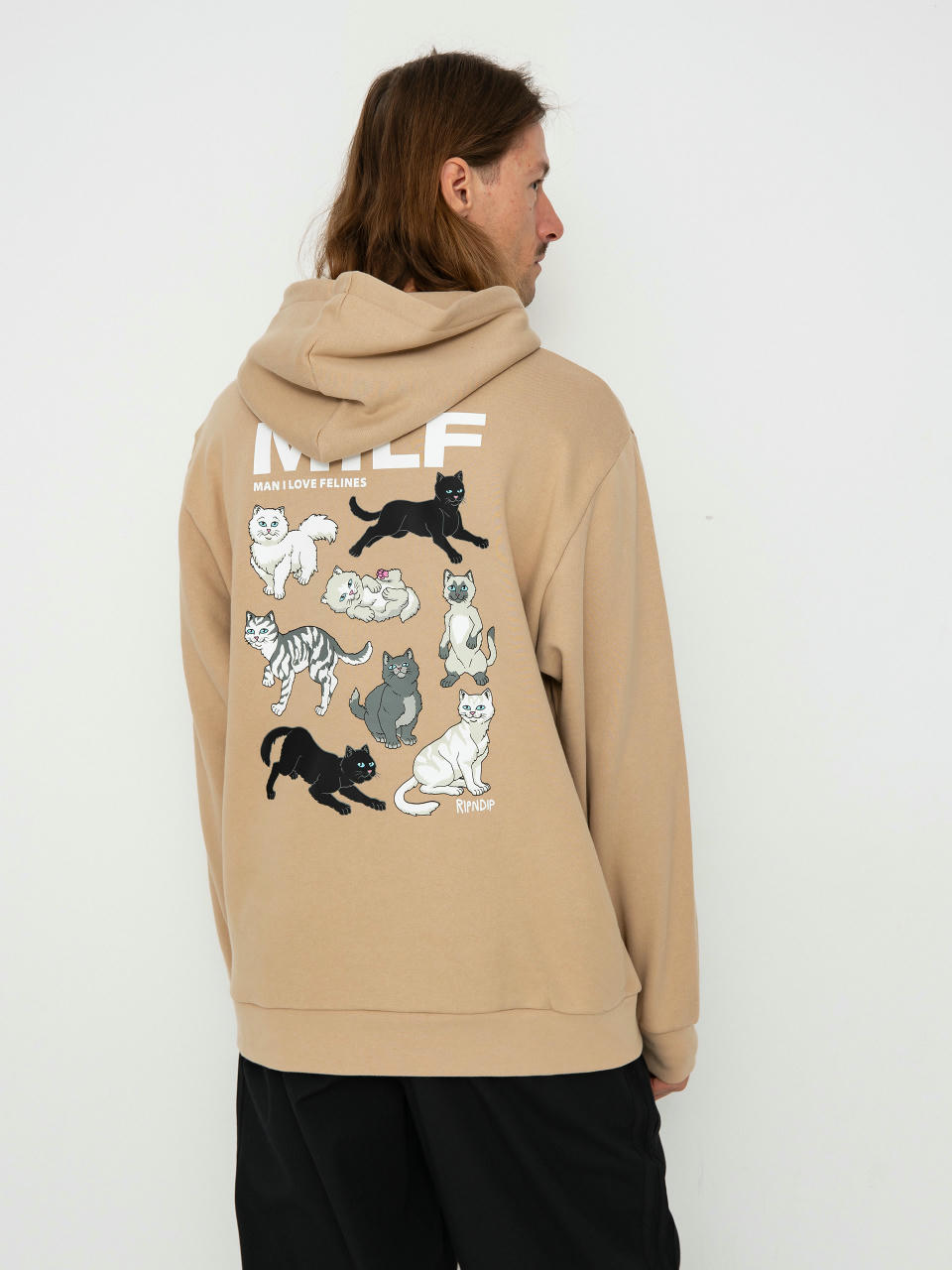 Худі RipNDip Man I Love Felines HD (almond)