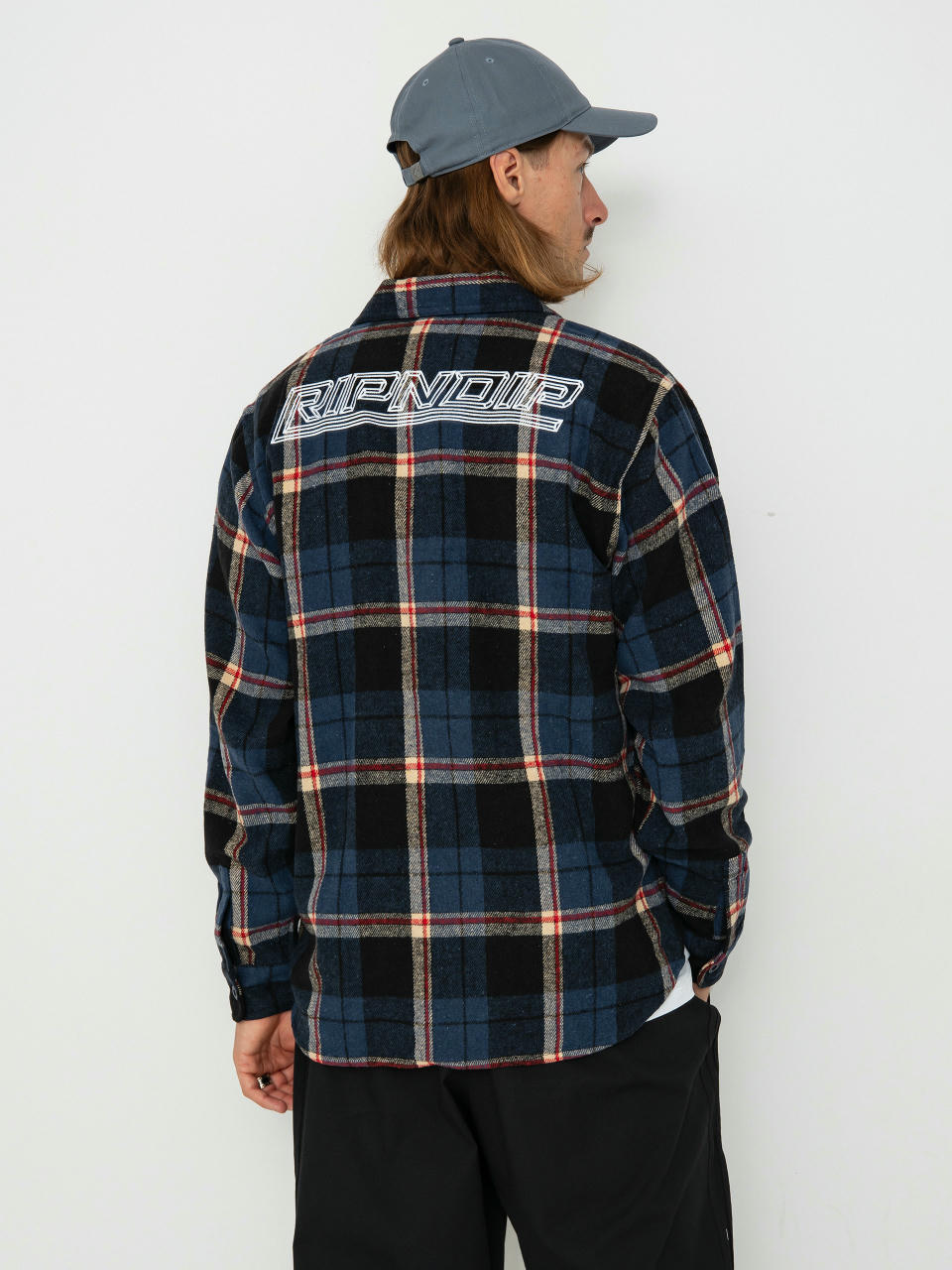 Сорочка RipNDip Robo Button Up Flannel (navy)