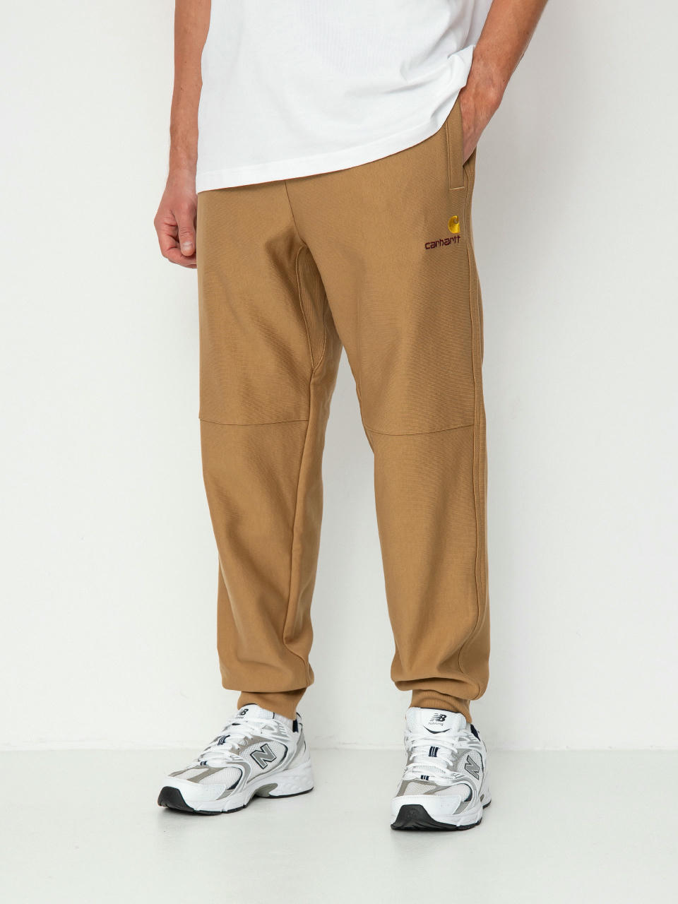 Штани Carhartt WIP American Script Jogging (peanut)