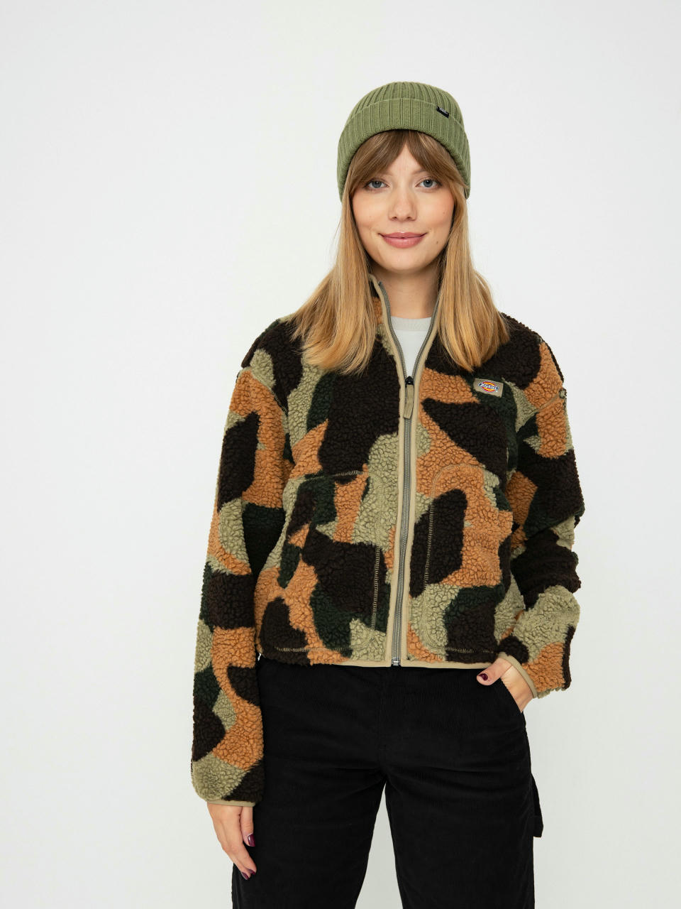 Флісовий светр Dickies Mount Hope Camo Wmn (imperial green)