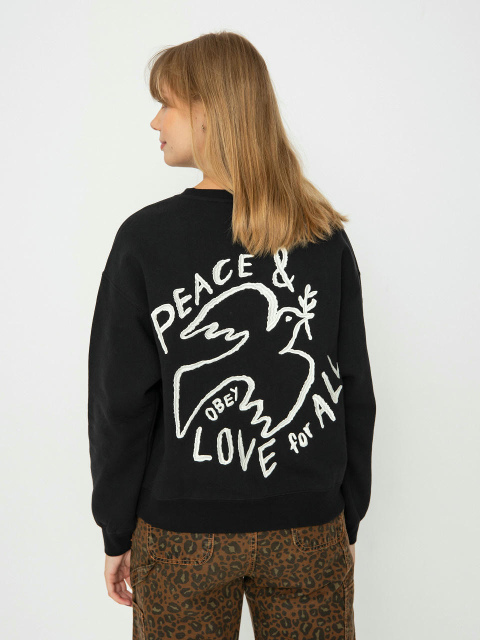 Світшот OBEY Peace Dove Wmn (digital black)