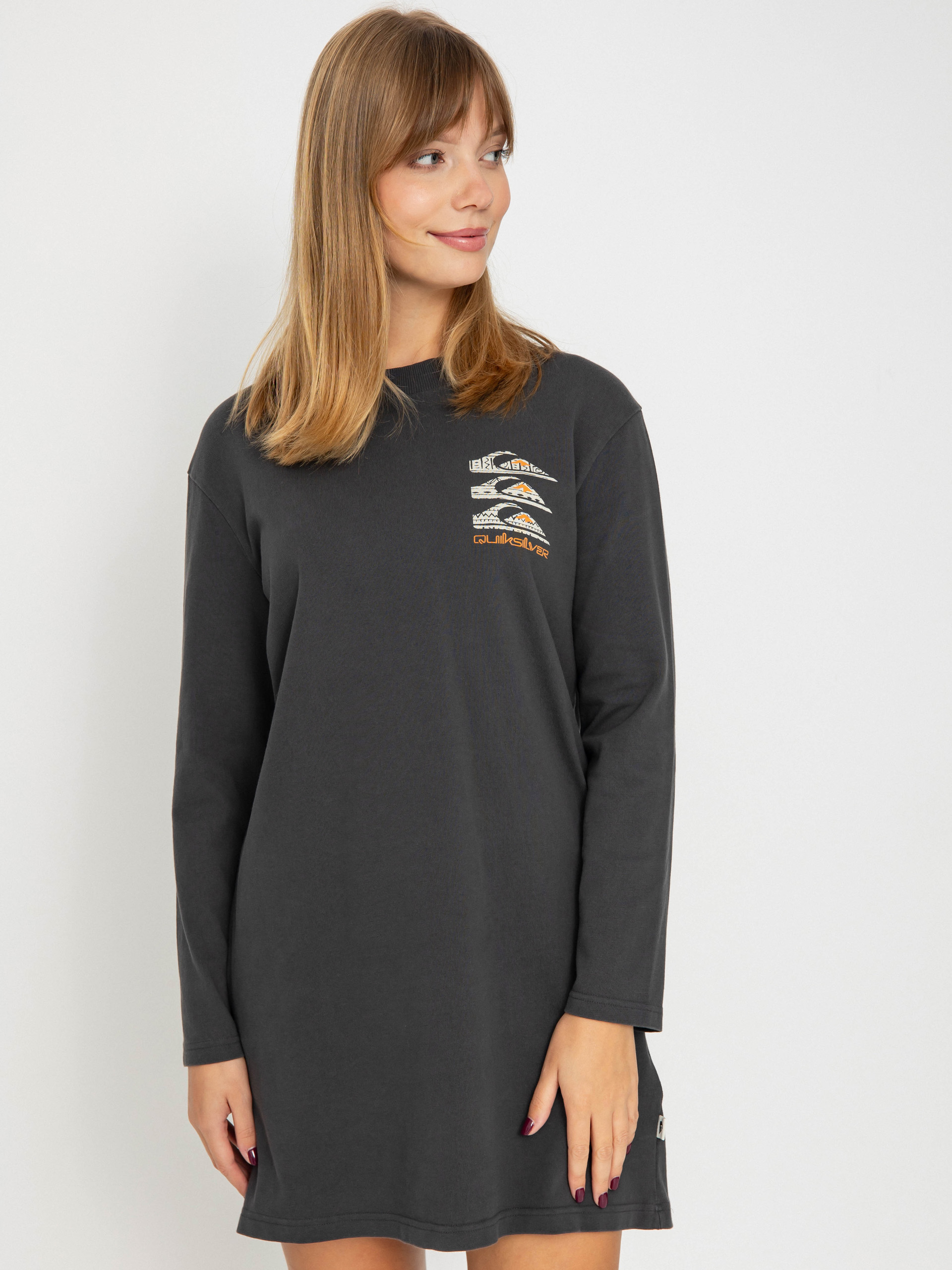 Лонгслів Quiksilver Uni Ls Tee Dress Wmn (tarmac)