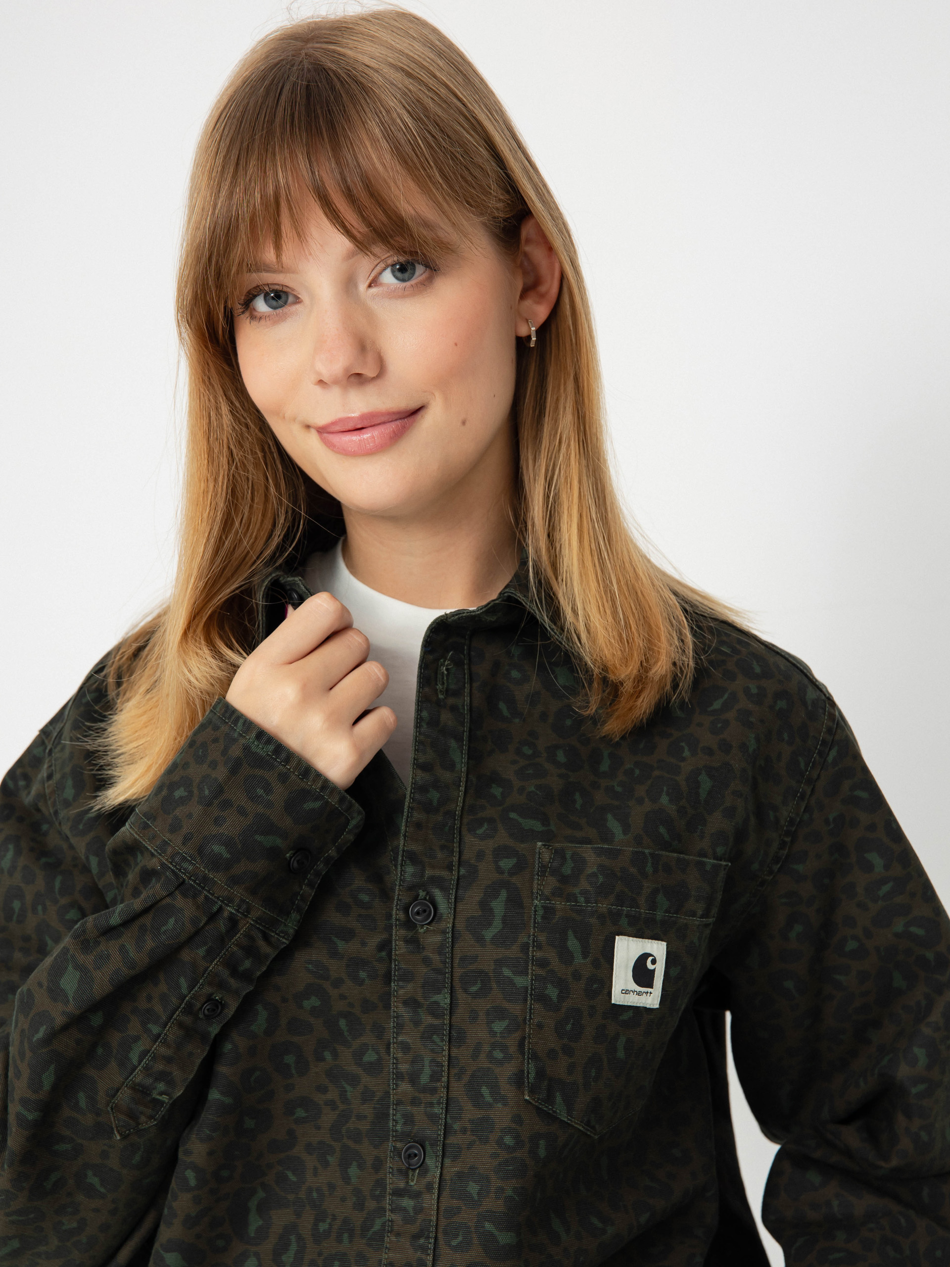 Сорочка Carhartt WIP Leo Wmn (camo leo/tamarind/office green)
