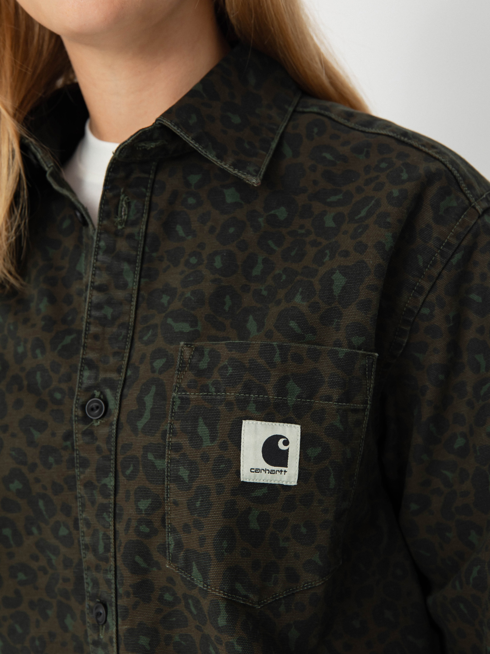 Сорочка Carhartt WIP Leo Wmn (camo leo/tamarind/office green)