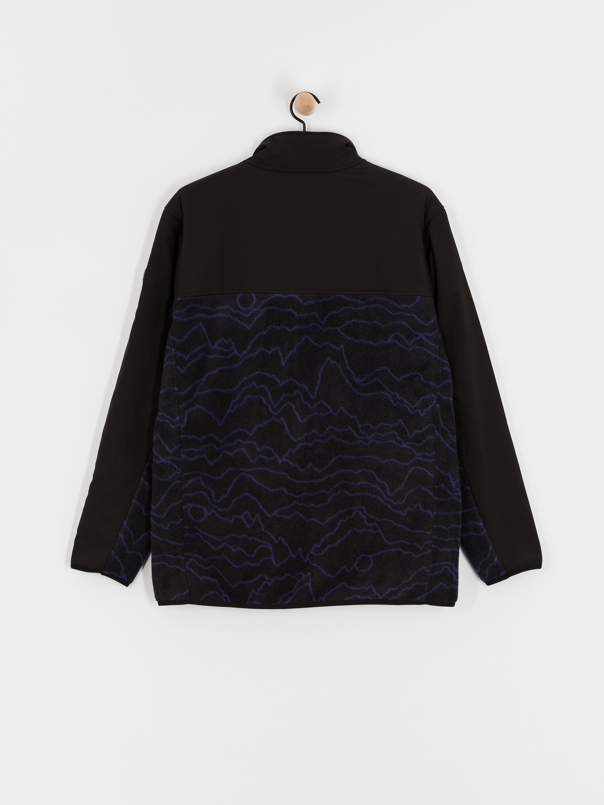 Чоловічий Флісовий светр Rip Curl Anti Series Search Zip Crew (black/berry)