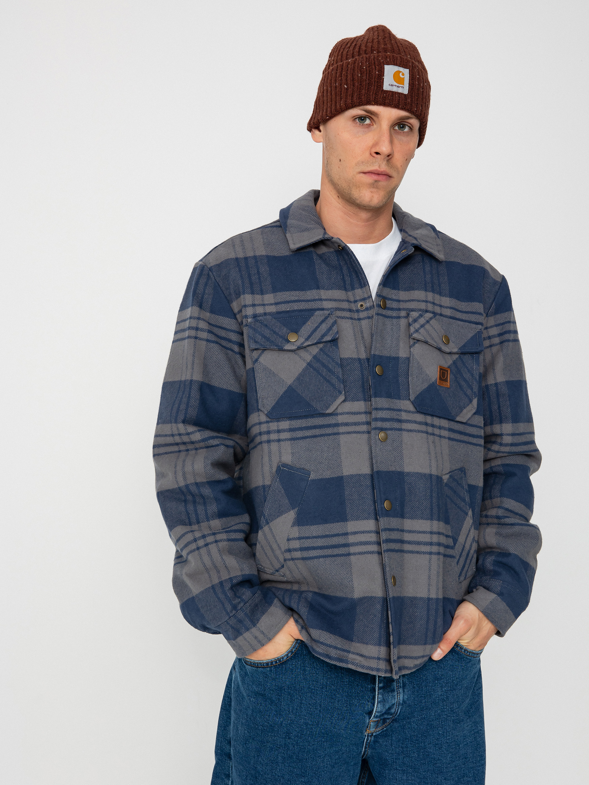 Куртка Brixton Durham Lined (washed navy/beige plaid)