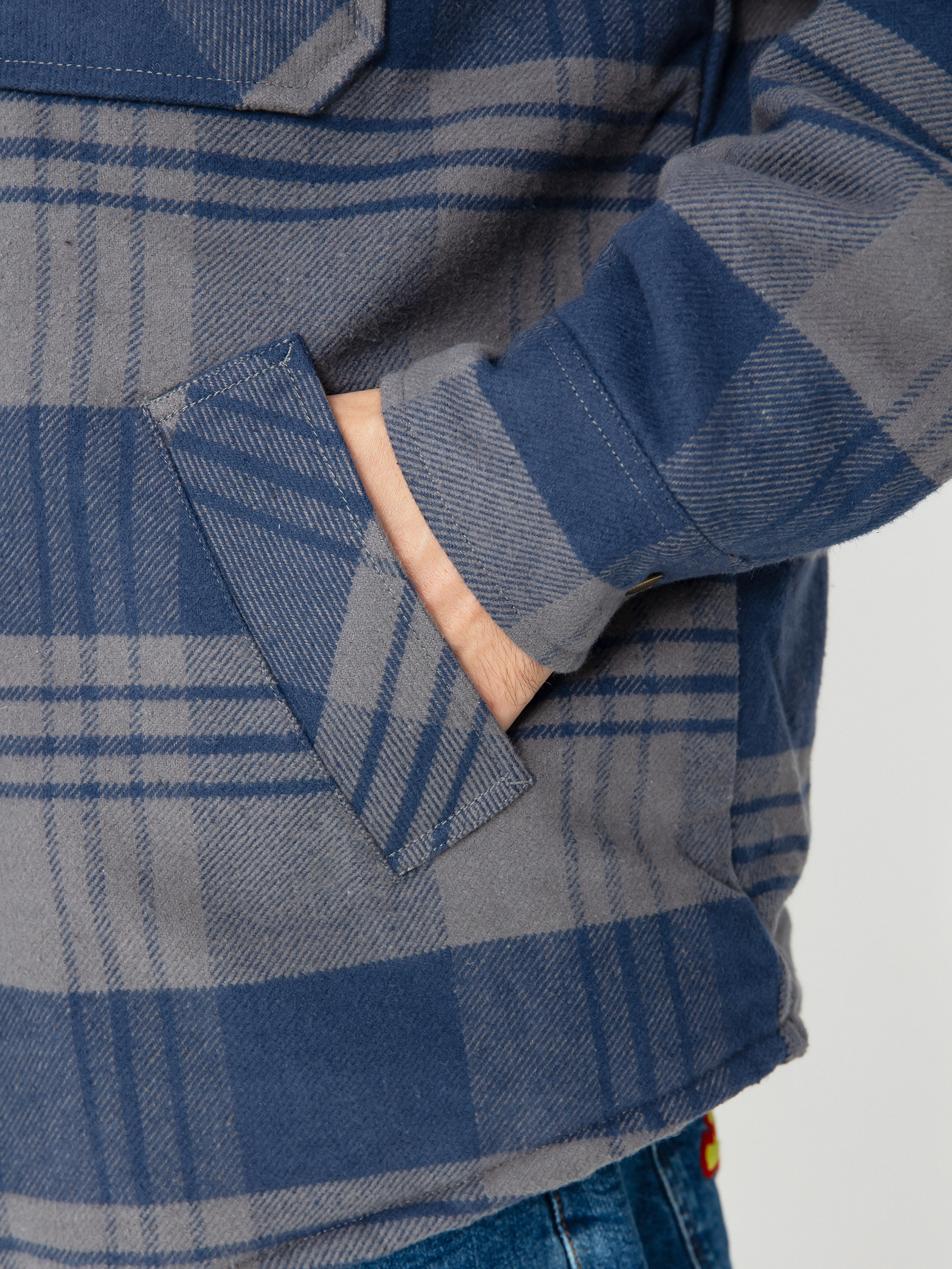 Куртка Brixton Durham Lined (washed navy/beige plaid)