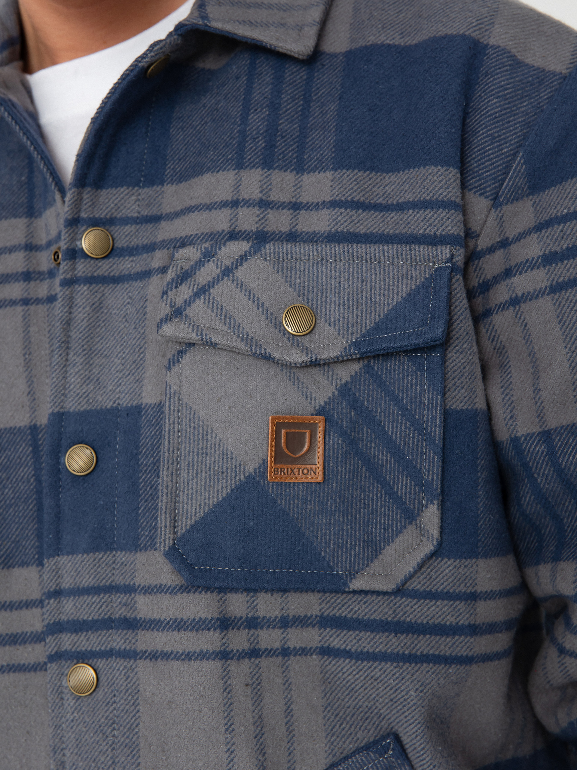 Куртка Brixton Durham Lined (washed navy/beige plaid)