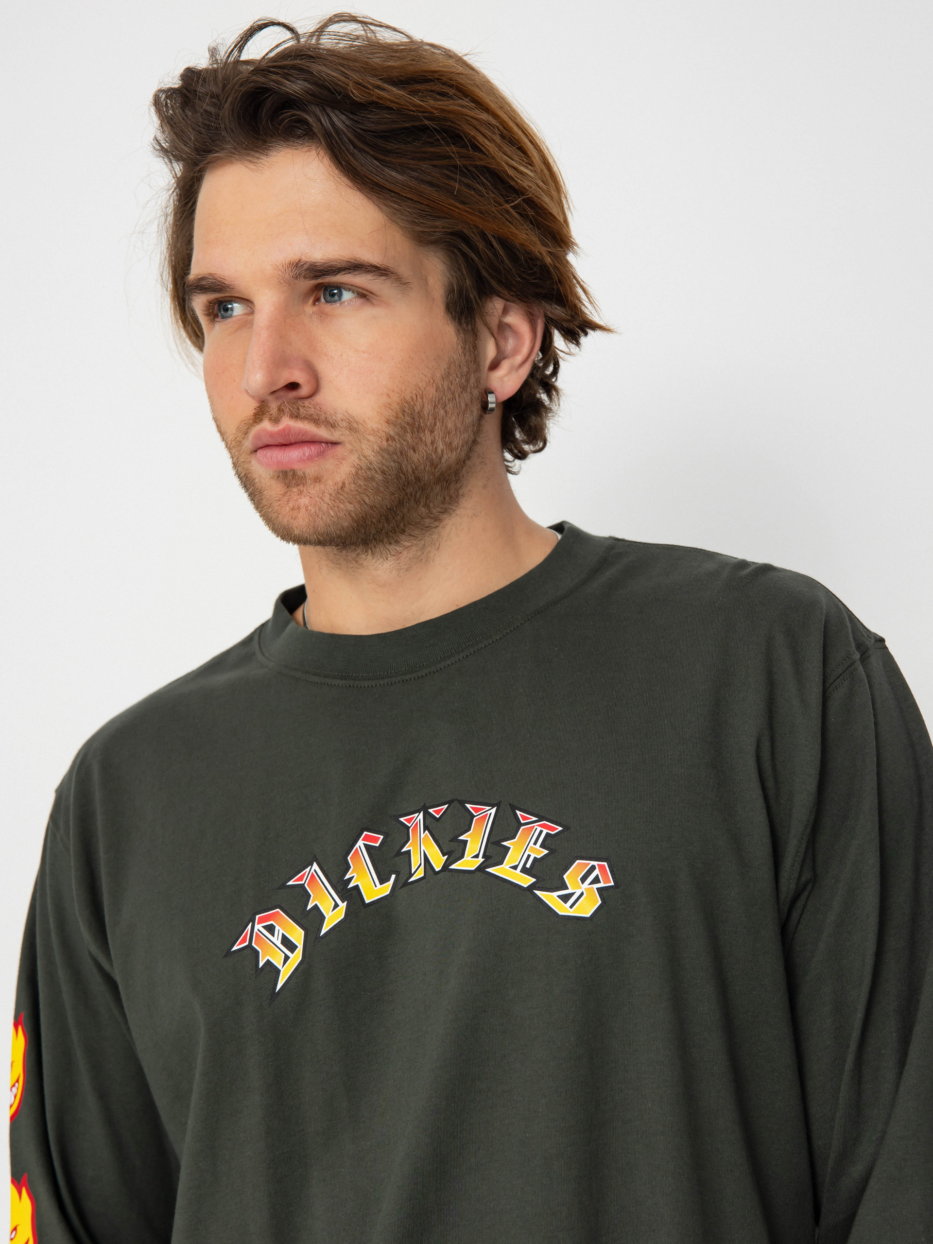 Лонгслів Dickies X Spitfire Long Sleeve - зелений (olive green)